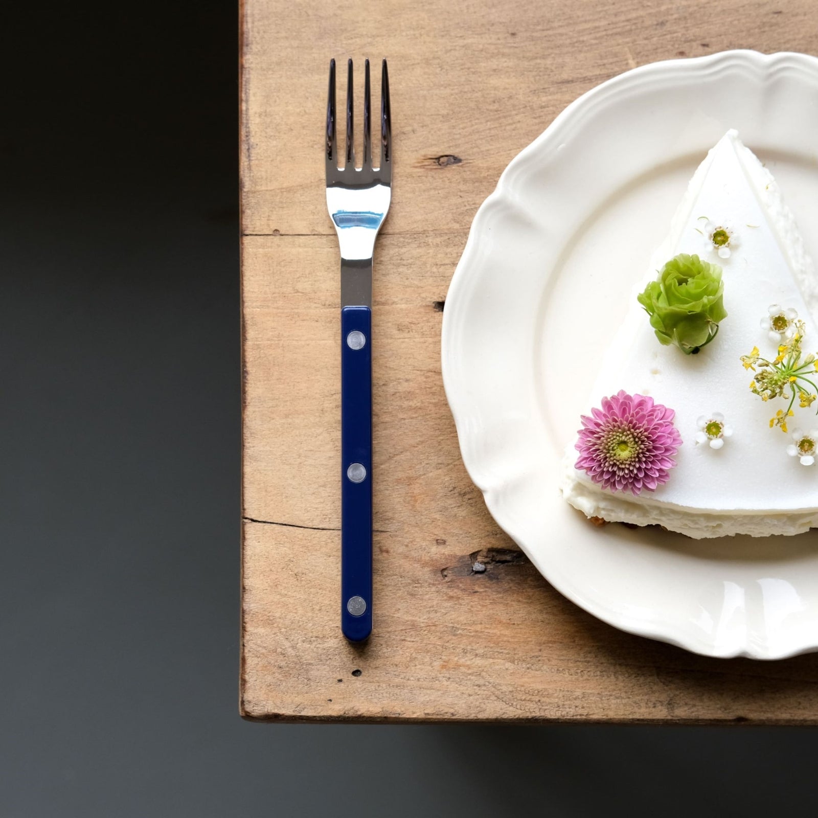 Bistrot Uni, Bleu marine - Fourchette à dessert