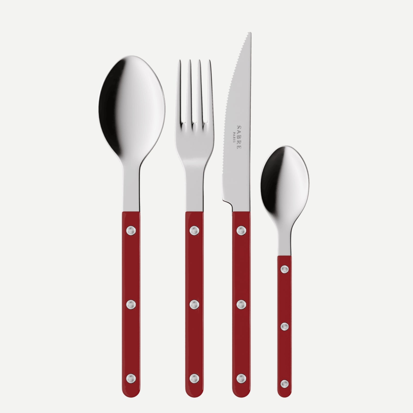 Bistrot Solid, Burgundy - 24 pieces cutlery set