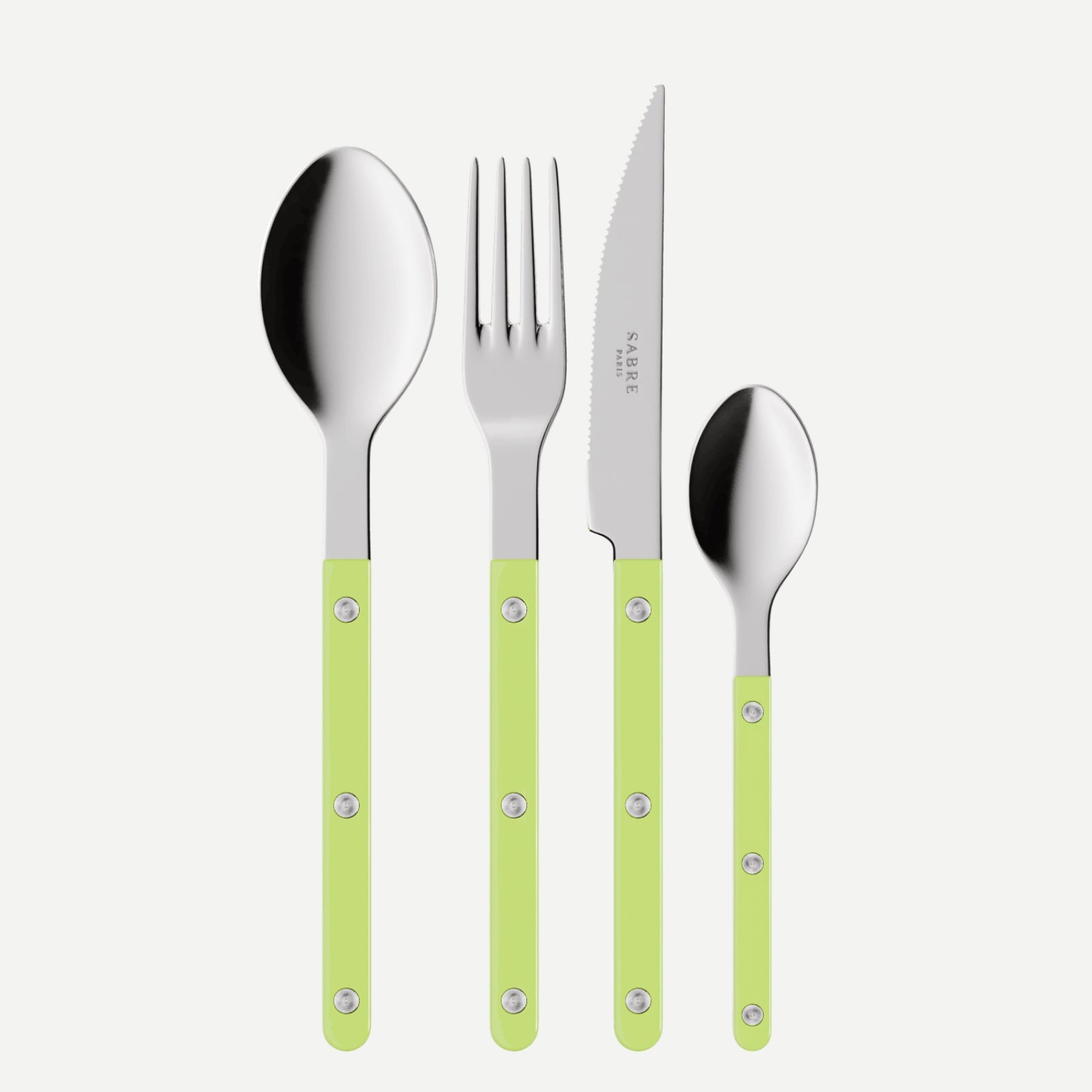 Bistrot Solid, Lime - 24 pieces cutlery set