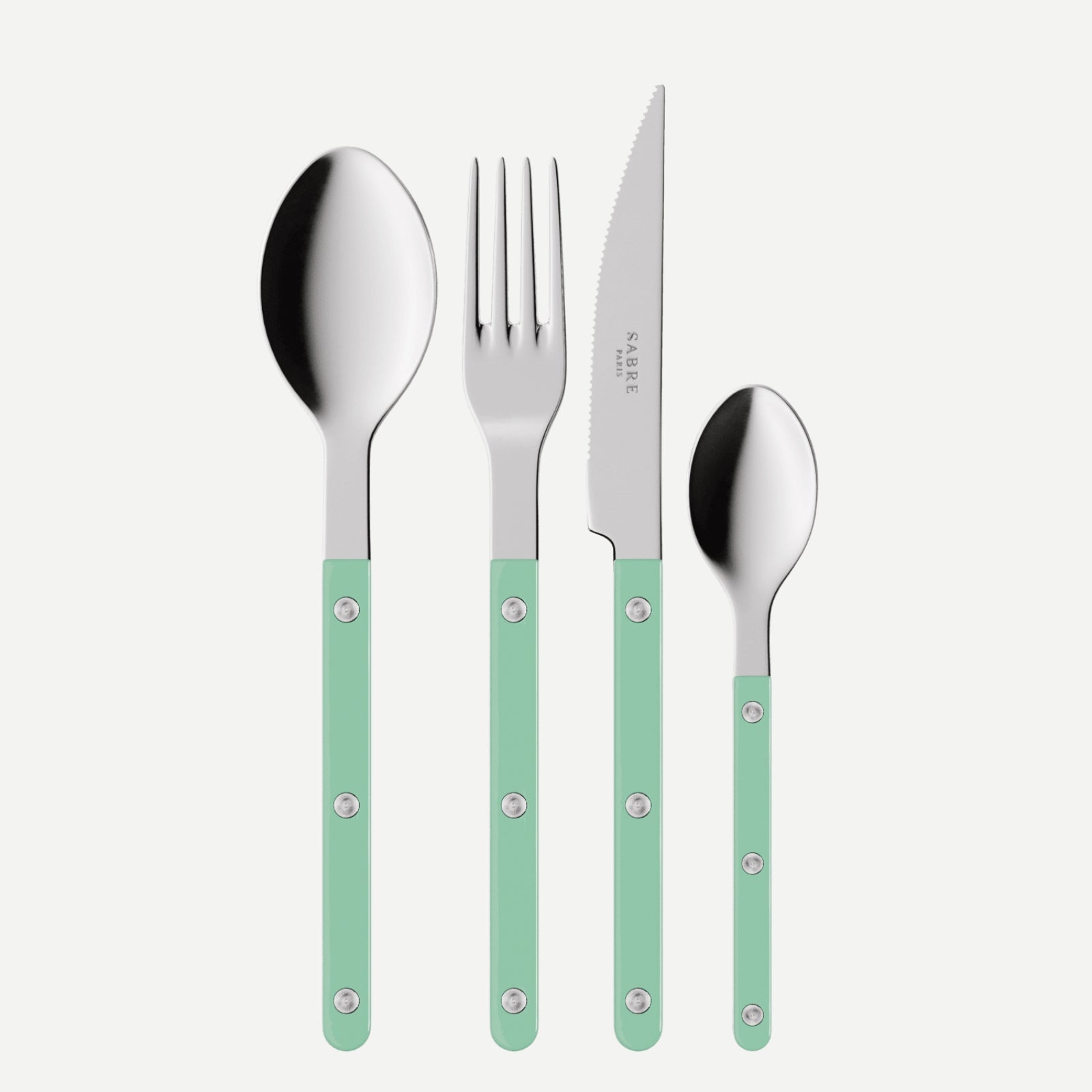 Bistrot Solid, Pastel green - 24 pieces cutlery set