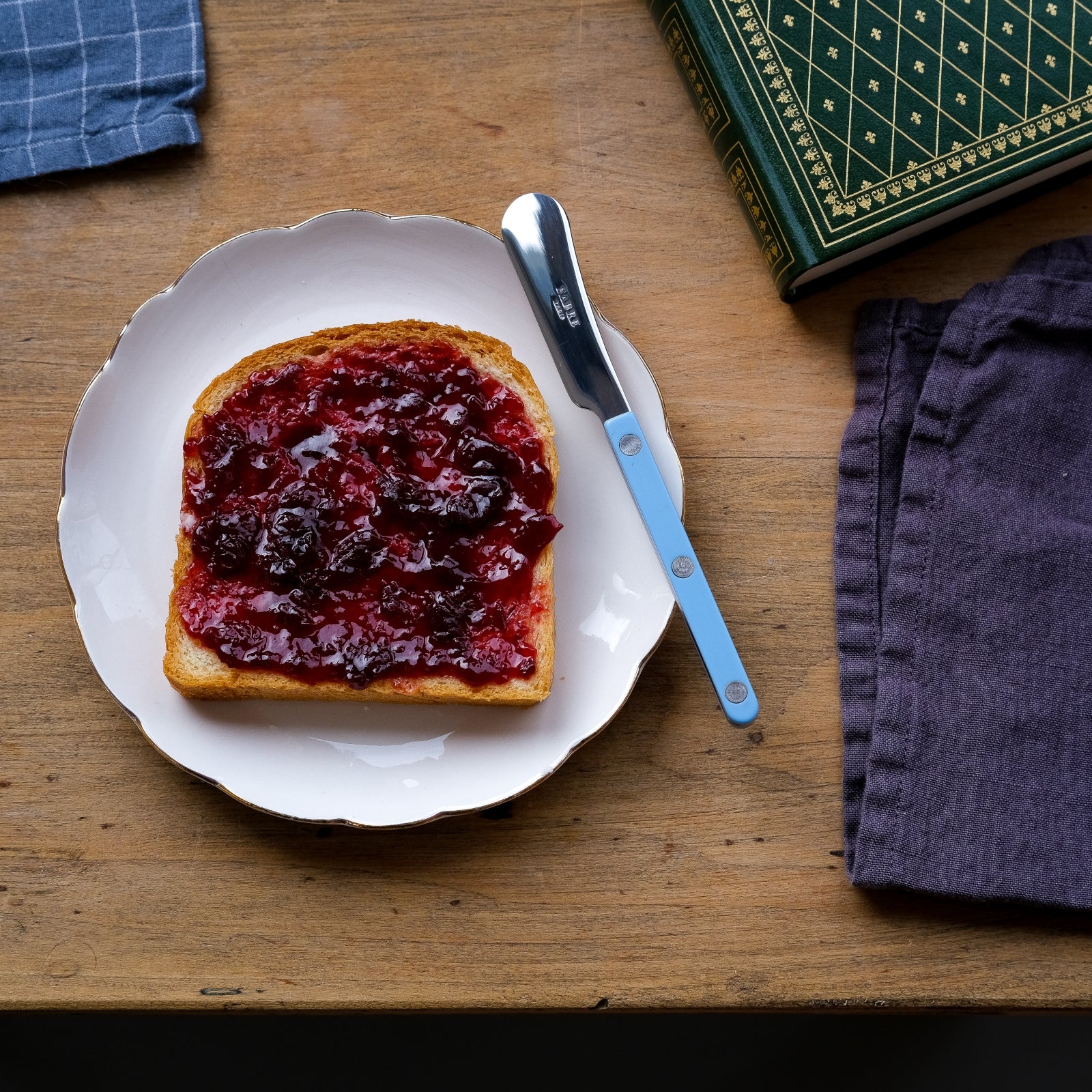 Bistrot Solid, Pastellblau - Streichmesser