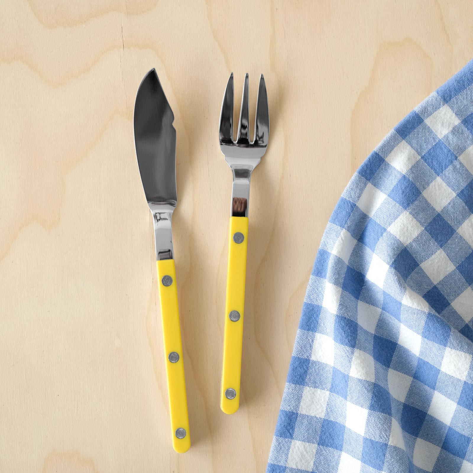Bistrot Uni, Jaune - Couverts à poisson