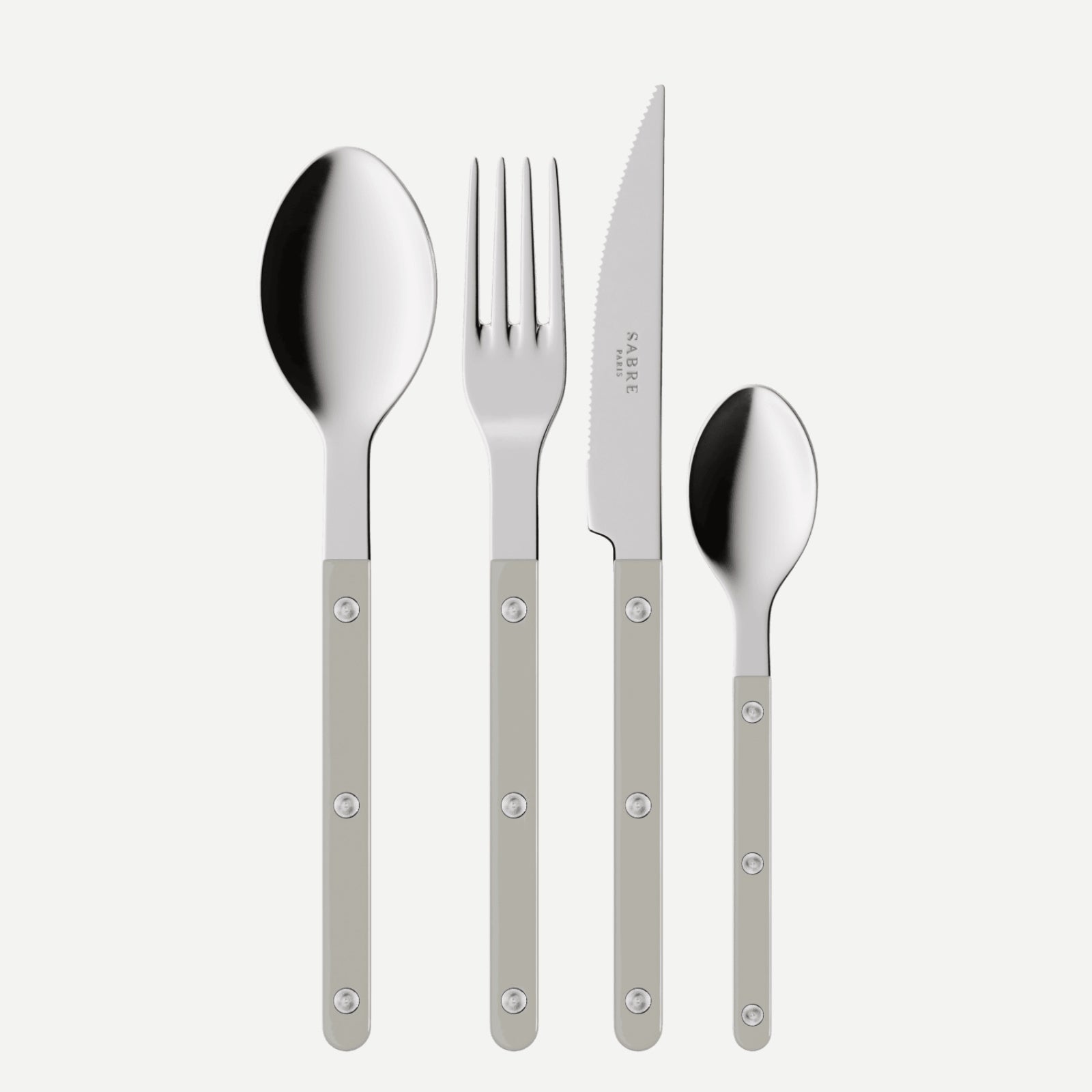 Bistrot Uni, Gris - Set de 4 couverts de table