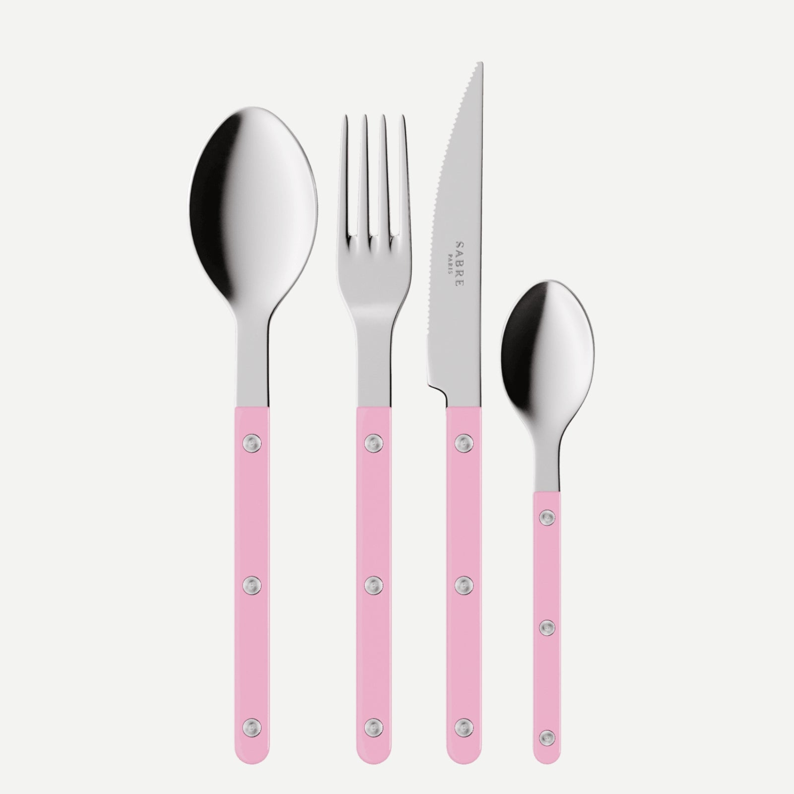 Bistrot Uni, Rose - Set de 4 couverts de table