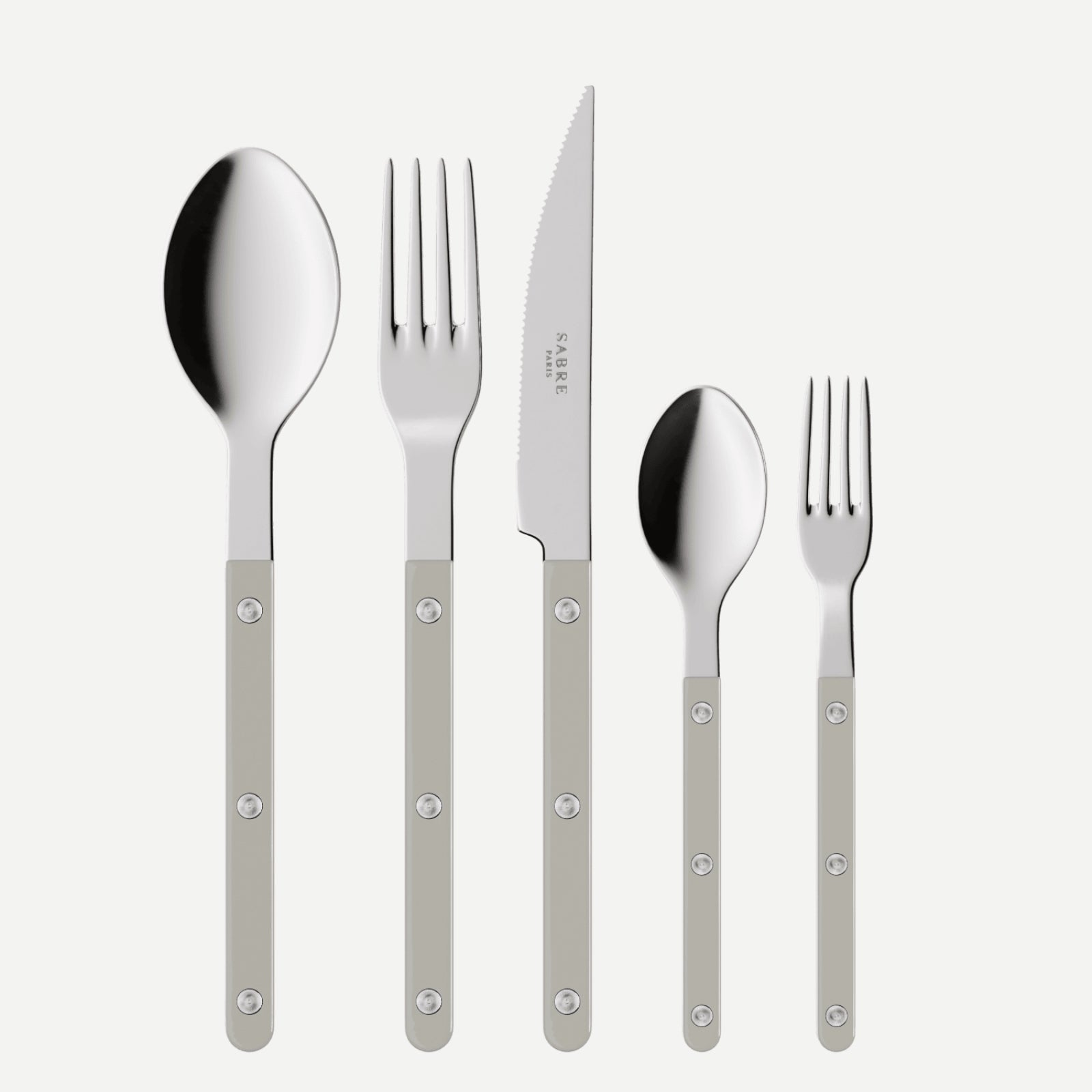 Bistrot Solid, Grey - 5 pieces cutlery set