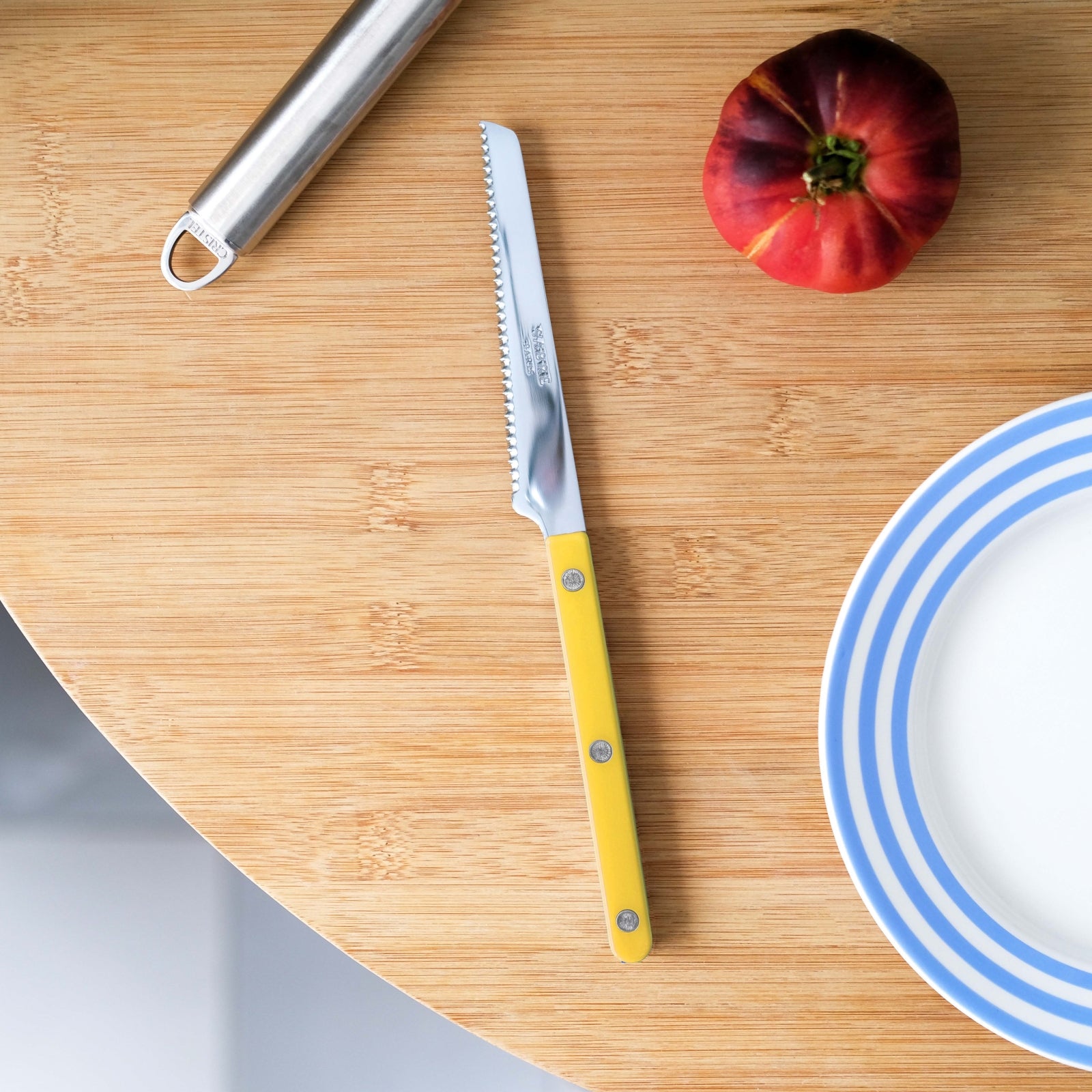 Bistrot Uni, Jaune - Couteau à tomate