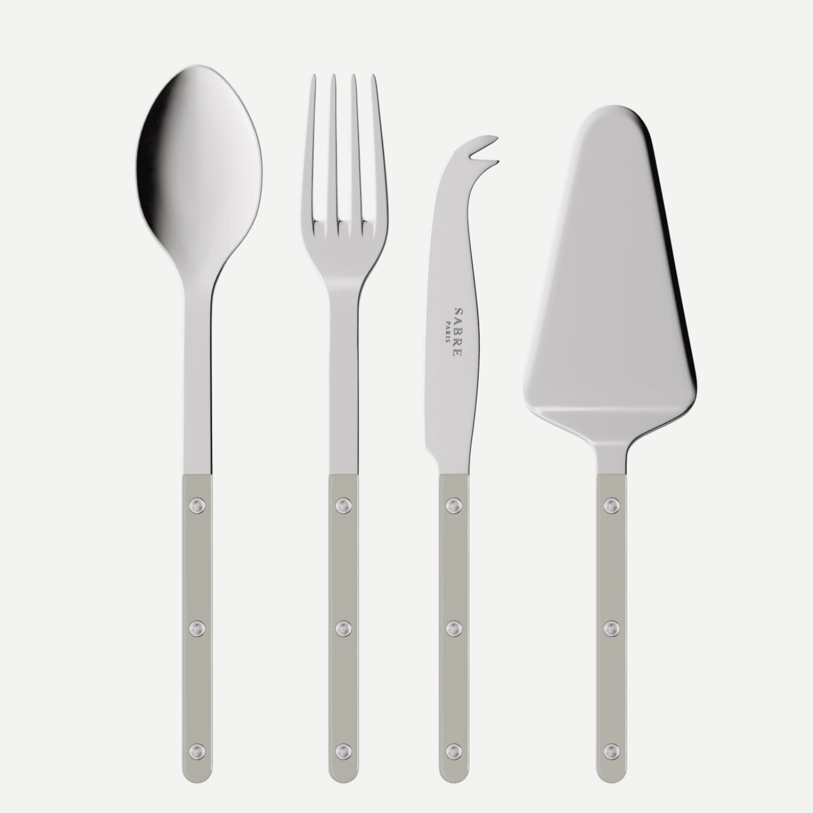 Bistrot Solid, Grau - Set Bistrot - 4-teiliges Servierbesteck