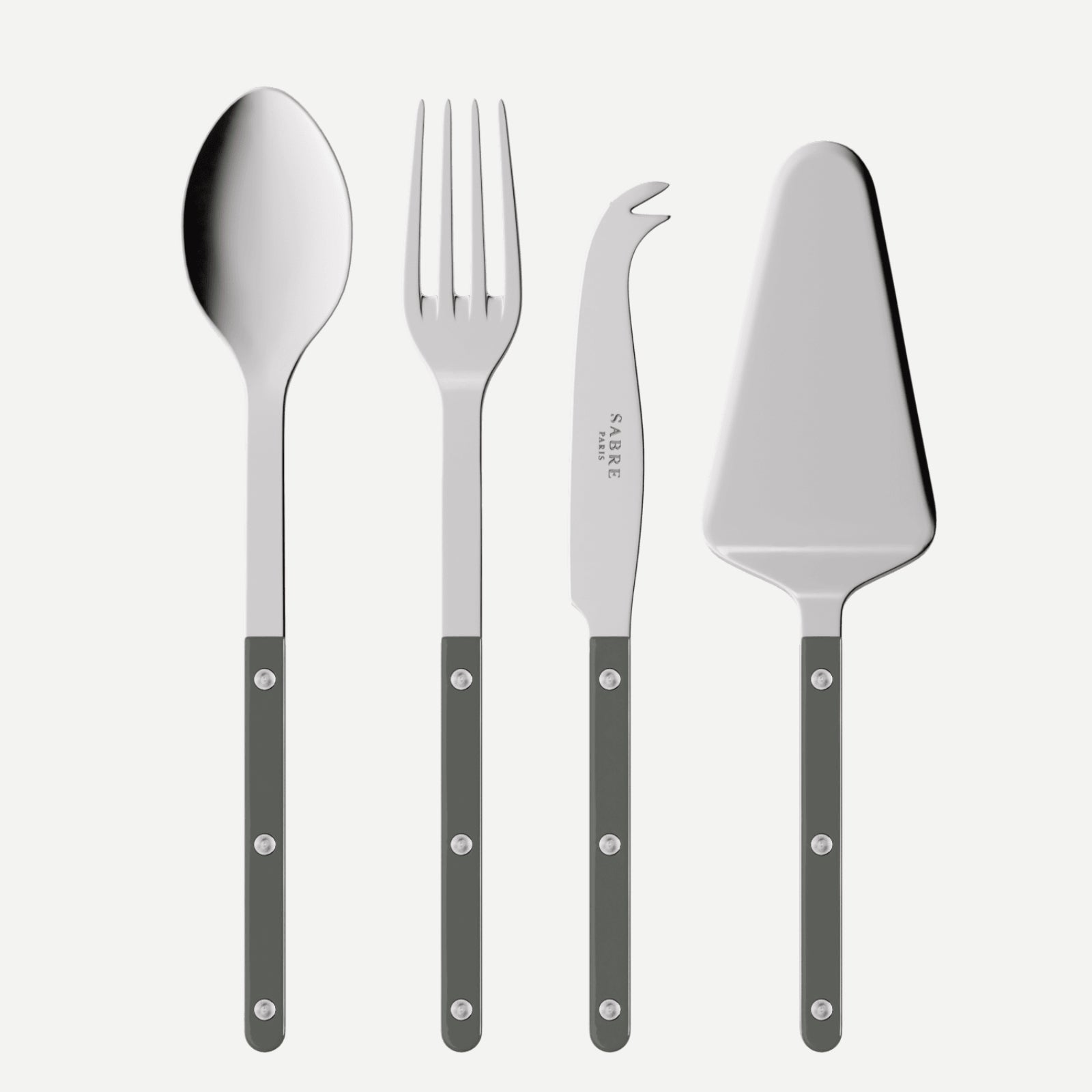 Bistrot Uni, Anthracite - Set Les Essentiels Bistrot - ensemble de 4 couverts de service
