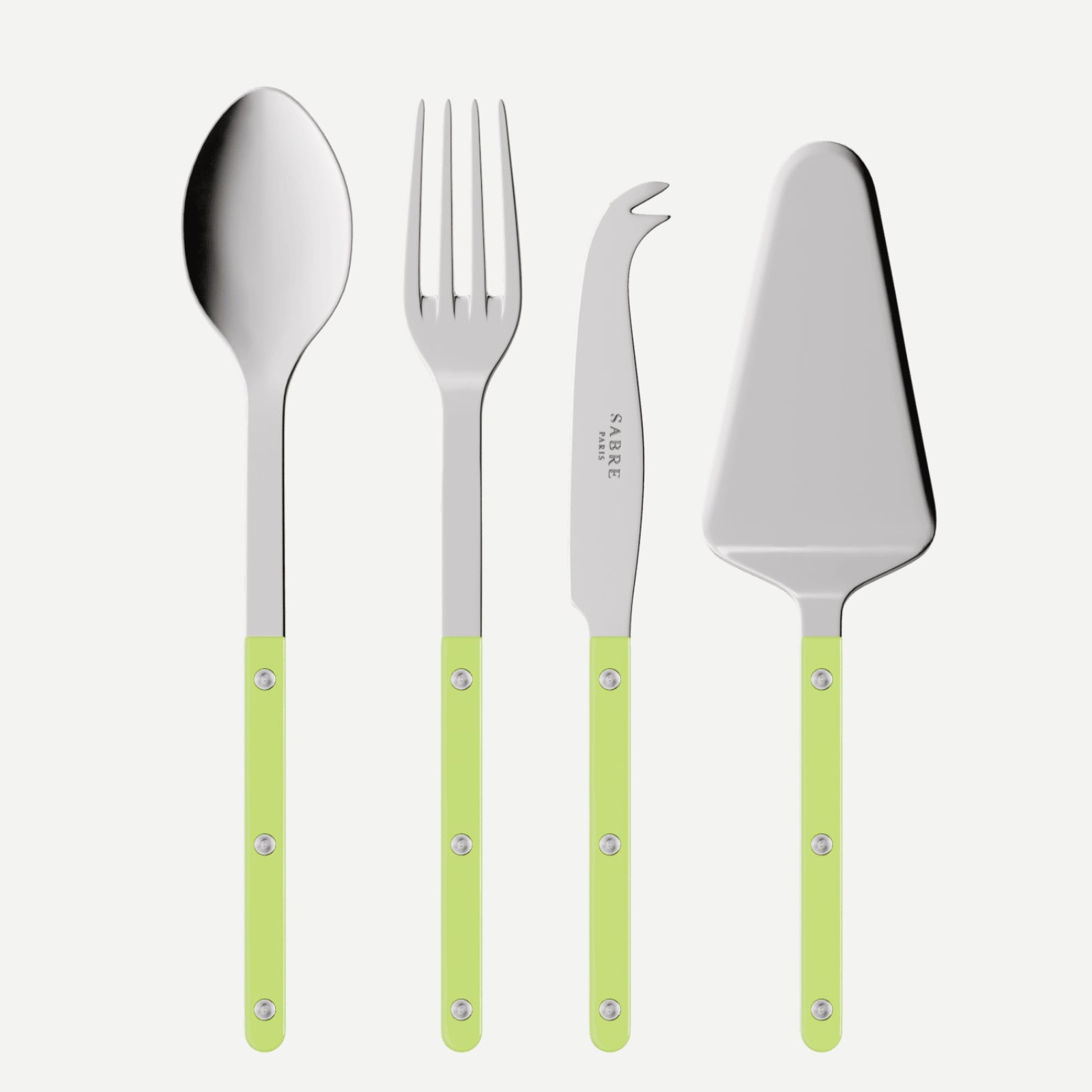 Bistrot Uni, Lime - Set Les Essentiels Bistrot - ensemble de 4 couverts de service