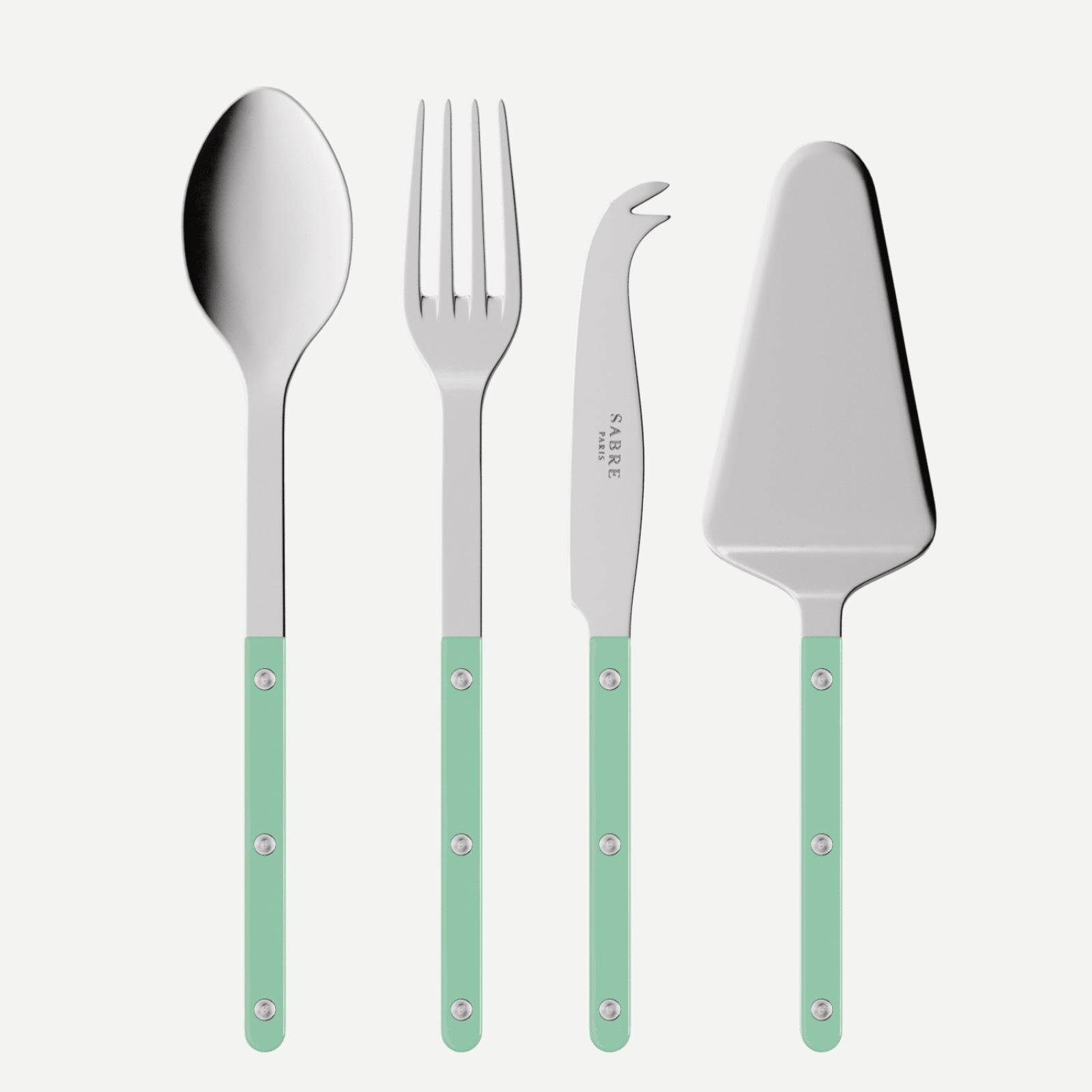 Bistrot Uni, Vert pastel - Set Les Essentiels Bistrot - ensemble de 4 couverts de service