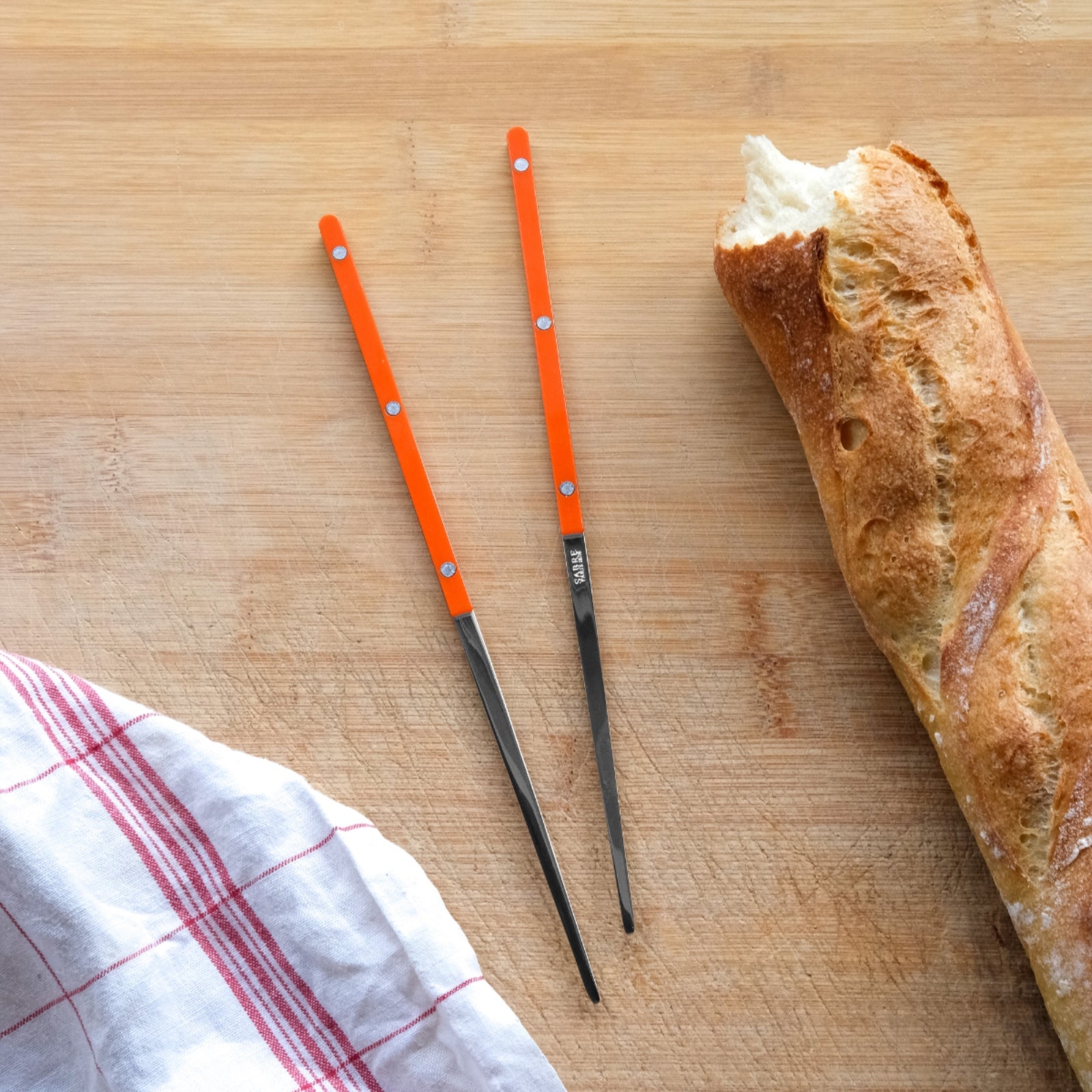 Bistrot Uni, Orange - Paire de baguettes