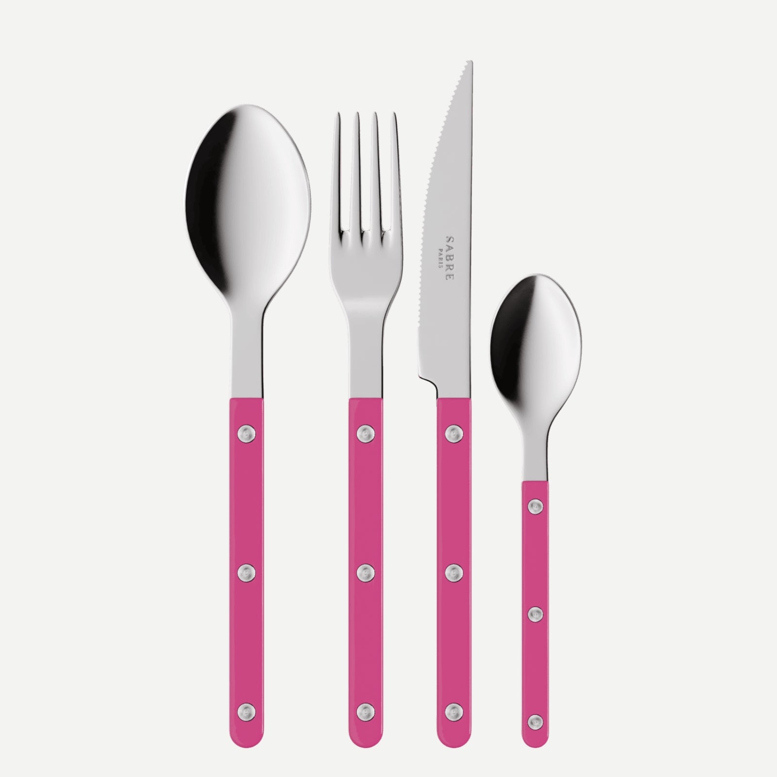 Bistrot Solid, Raspberry - 48 pieces cutlery set