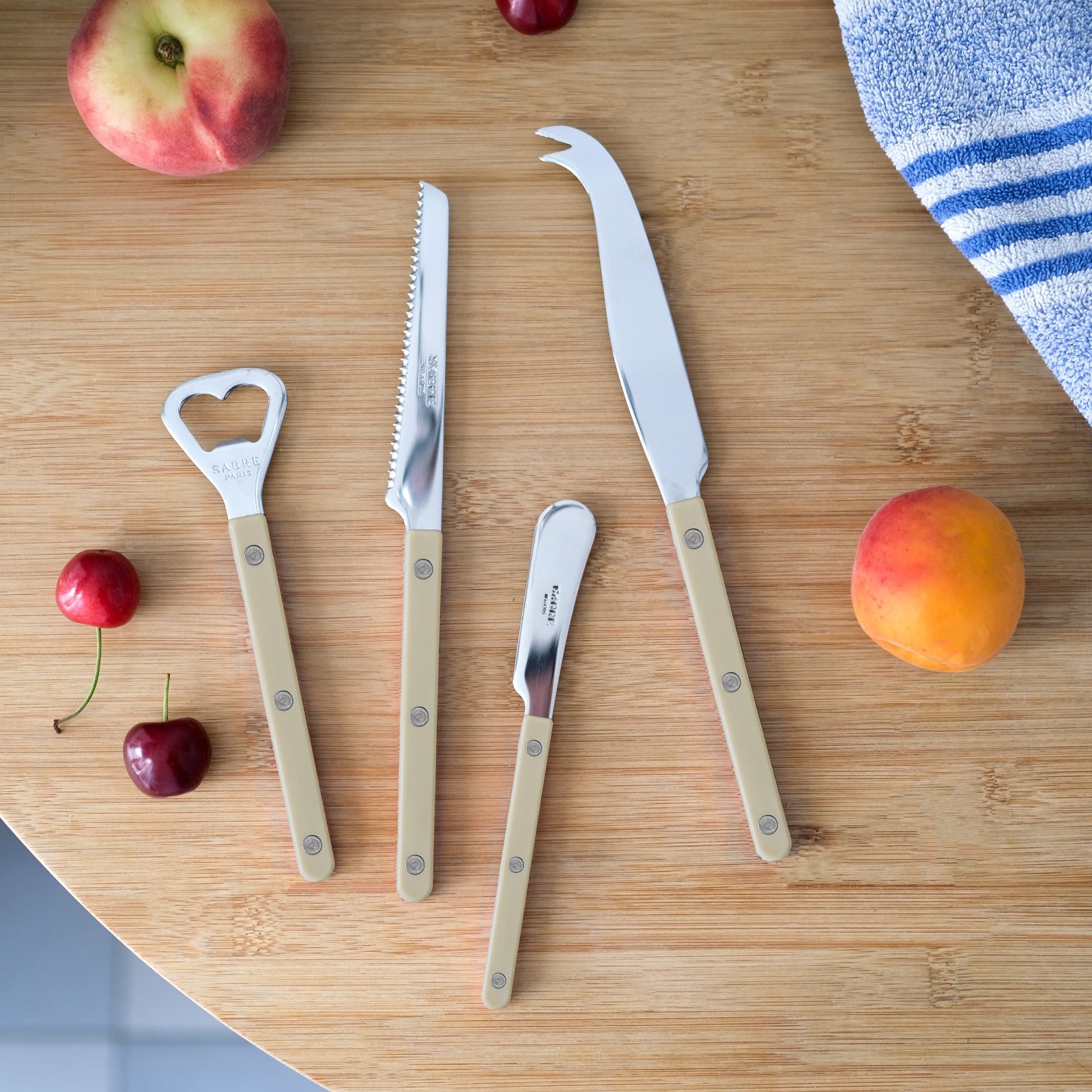 Bistrot Solid, Mastic Hellbeige - Aperitif-Set Bistrot