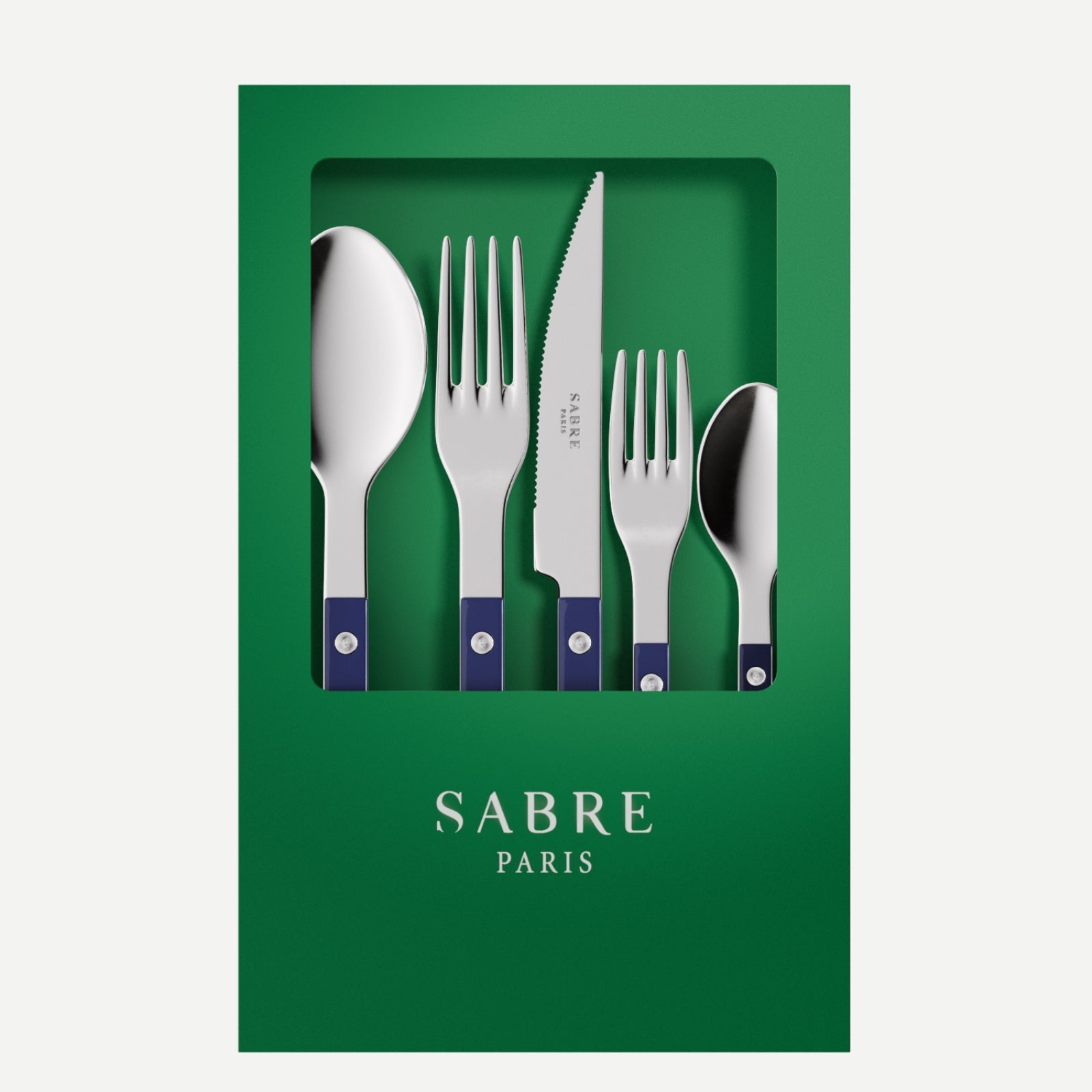 Bistrot Solid, Navy blau - Box mit 5-teilige