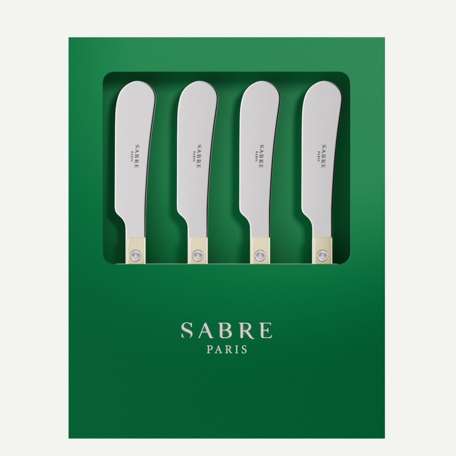 Bistrot Uni, Ivoire - Coffret de 4 tartineurs