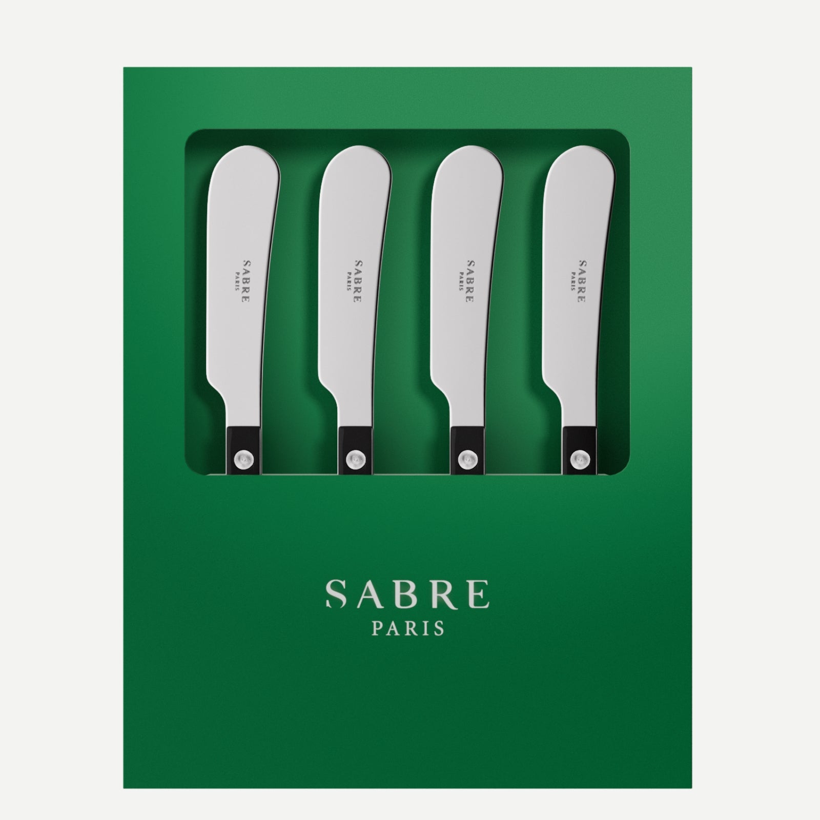 Bistrot Uni, Noir - Coffret de 4 tartineurs