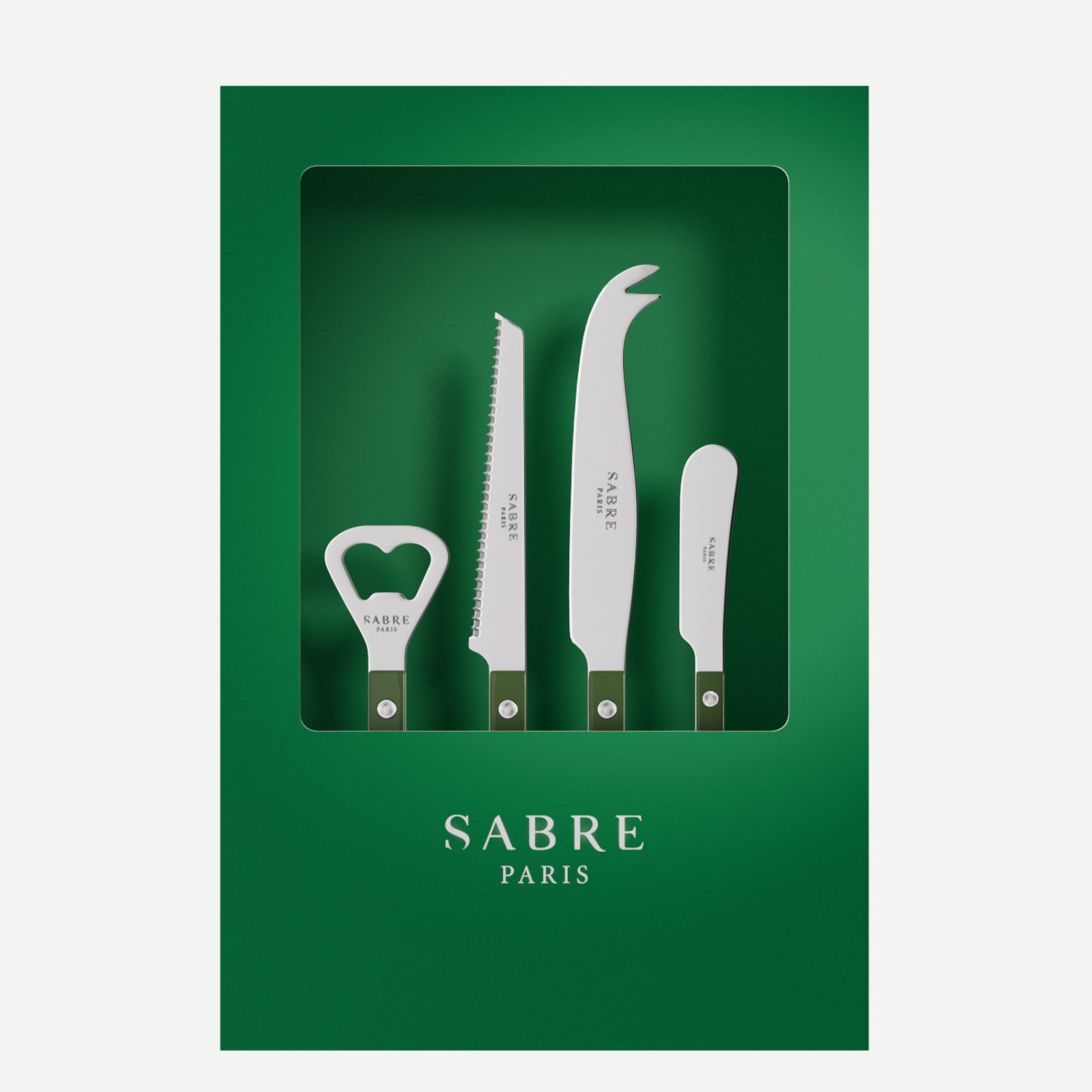 Bistrot Solid, Green - Box of Aperitif Set