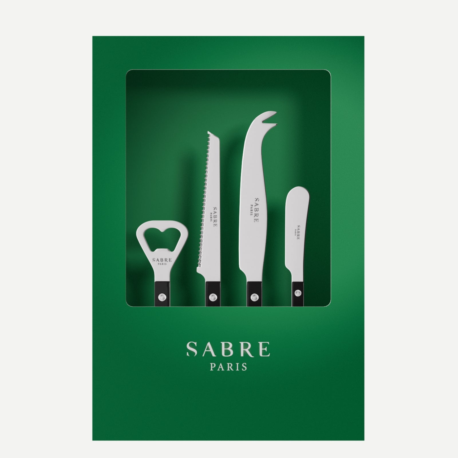 Bistrot Uni, Noir - Coffret Set Apéro