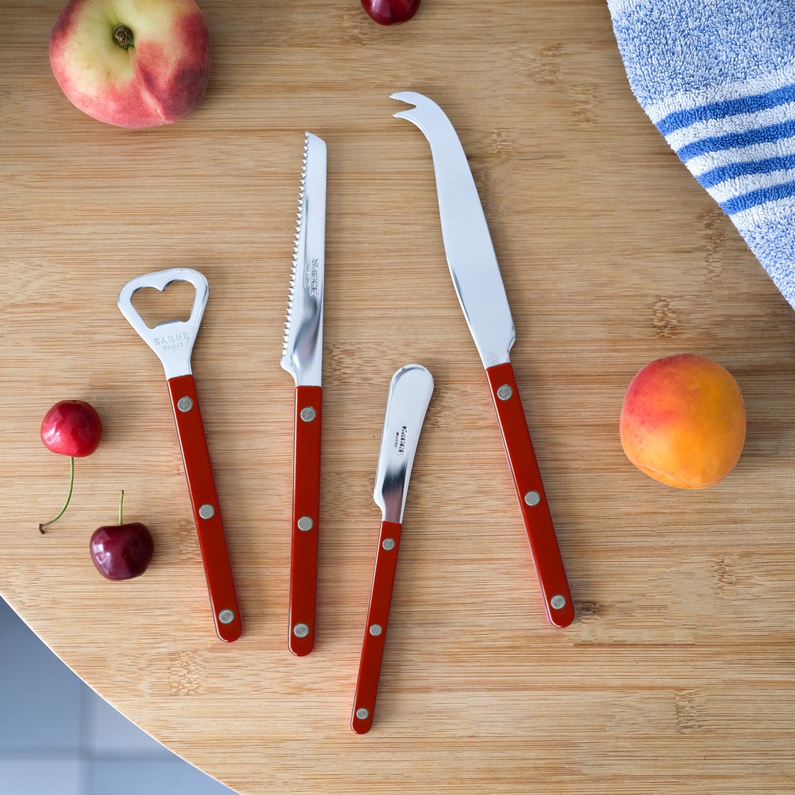 Bistrot Solid, Burgundy - Box of Aperitif Set