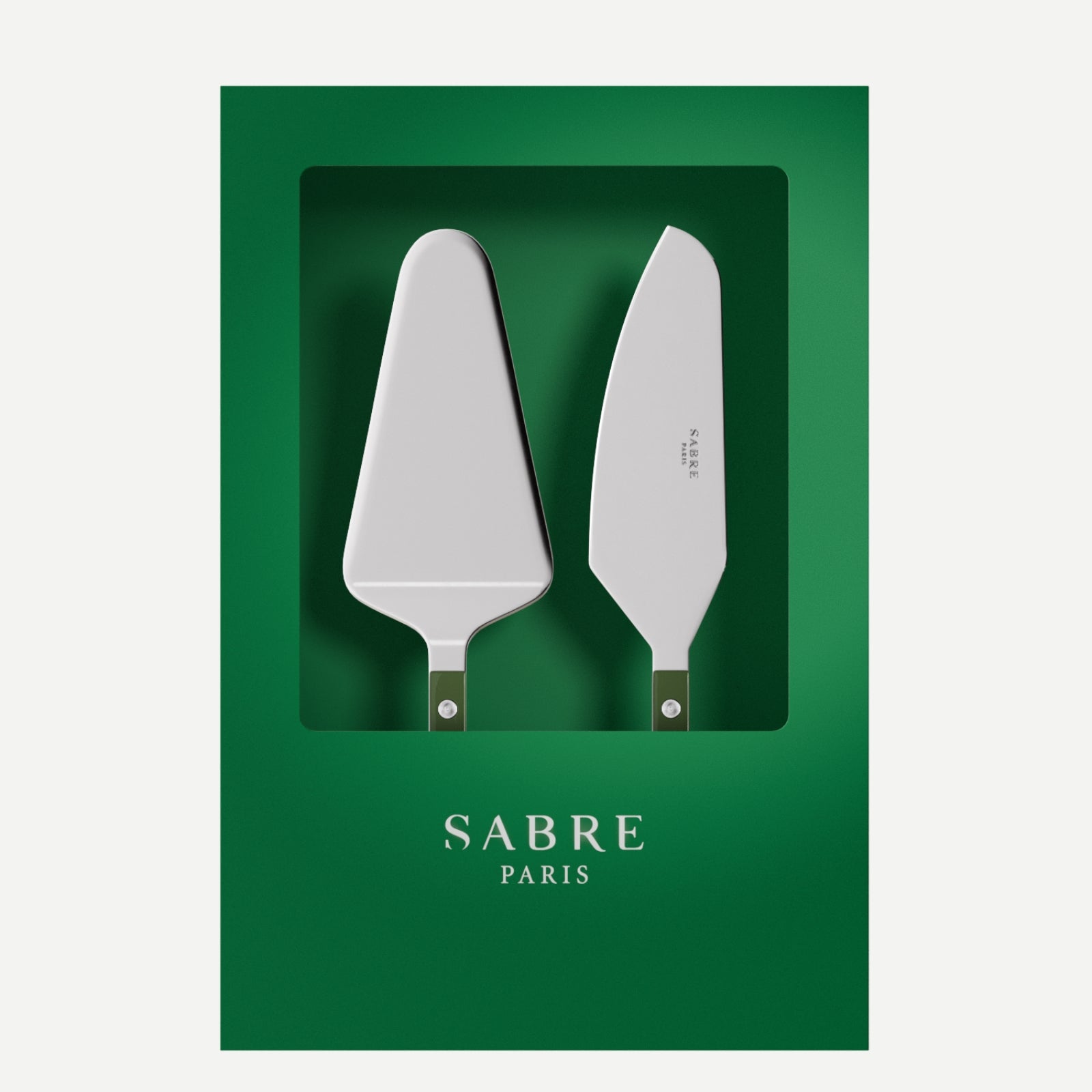 Bistrot Uni, Vert - Coffret de 2 pelles à tarte