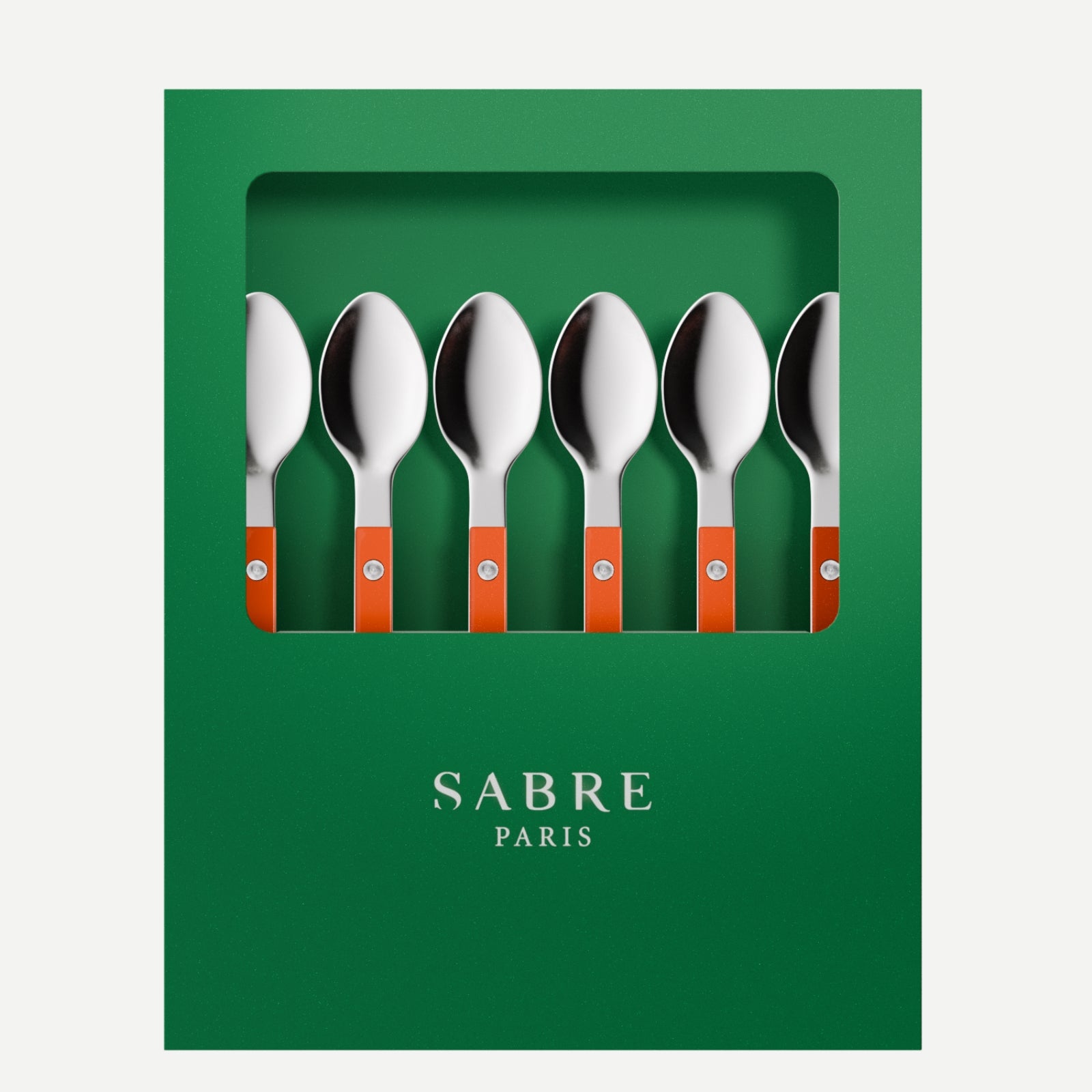 Bistrot Uni, Orange - Coffret de 6 cuillères à expresso