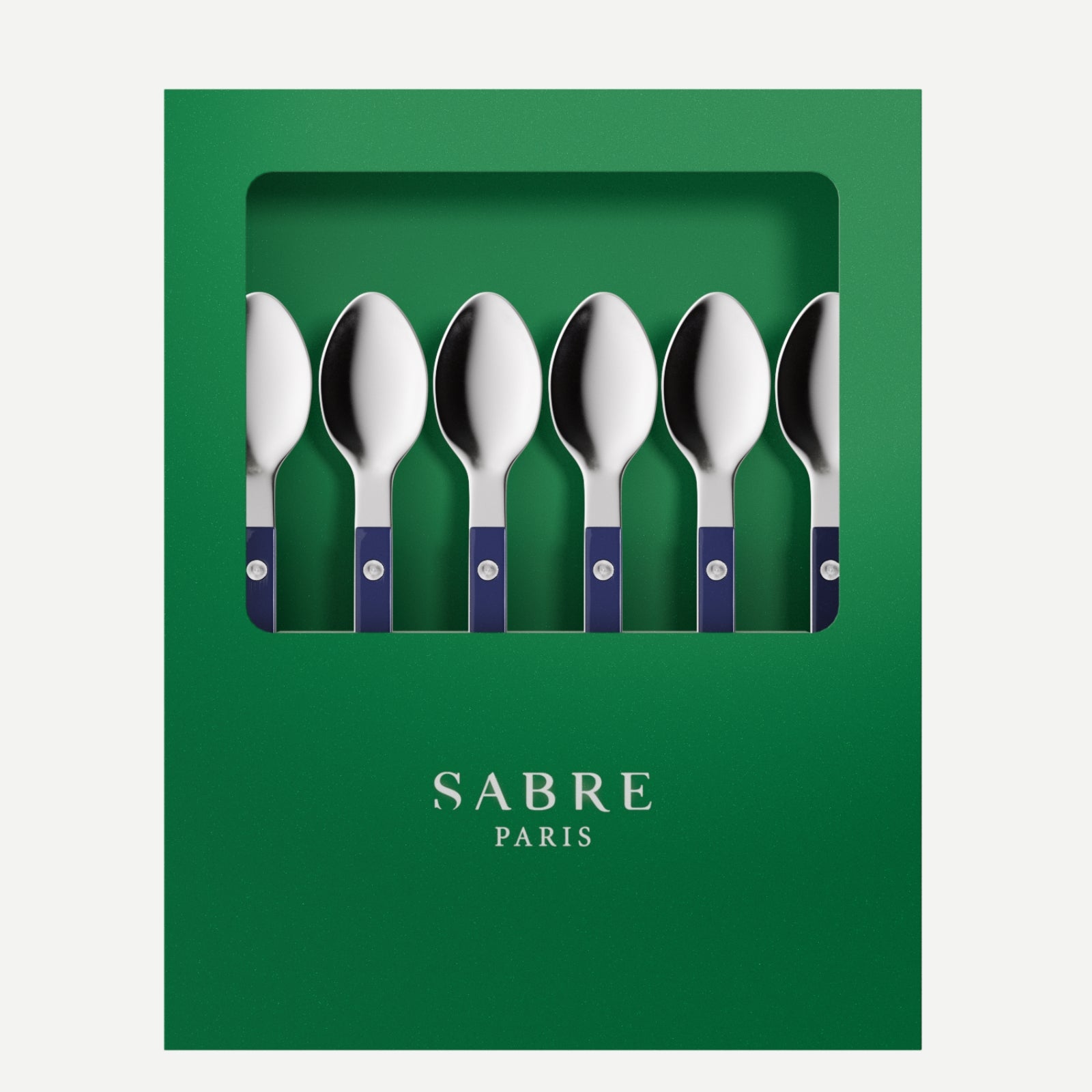 Bistrot Solid, Navy blau - Box mit 6 Espressolöffeln