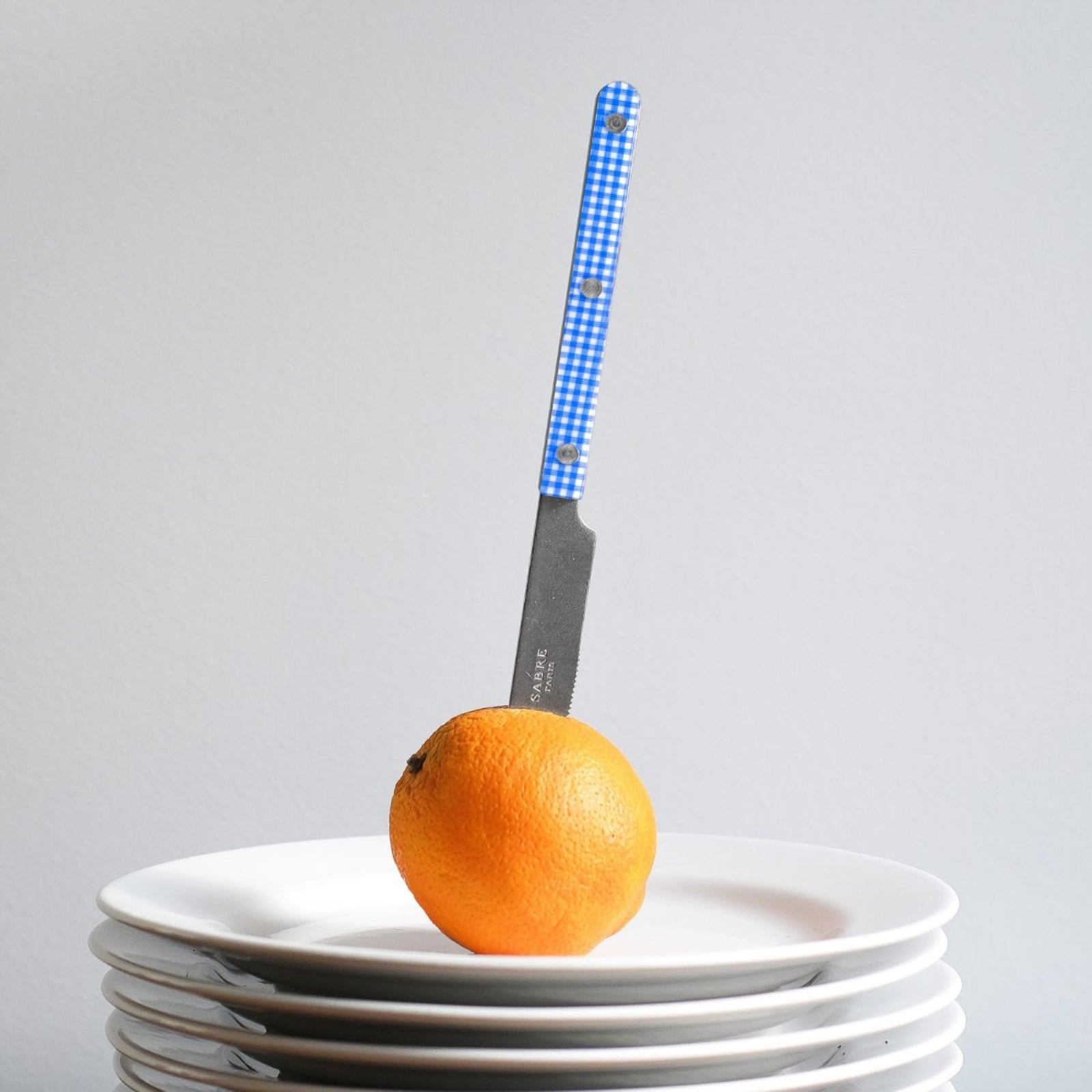 Bistrot vintage Vichy, Blauw - 24-delig bestekset