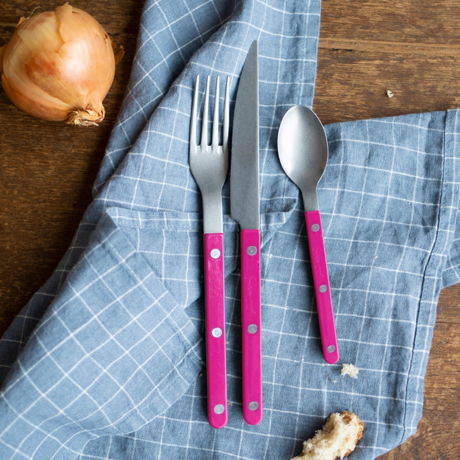 Bistrot Vintage Solid, Raspberry - Dinner fork