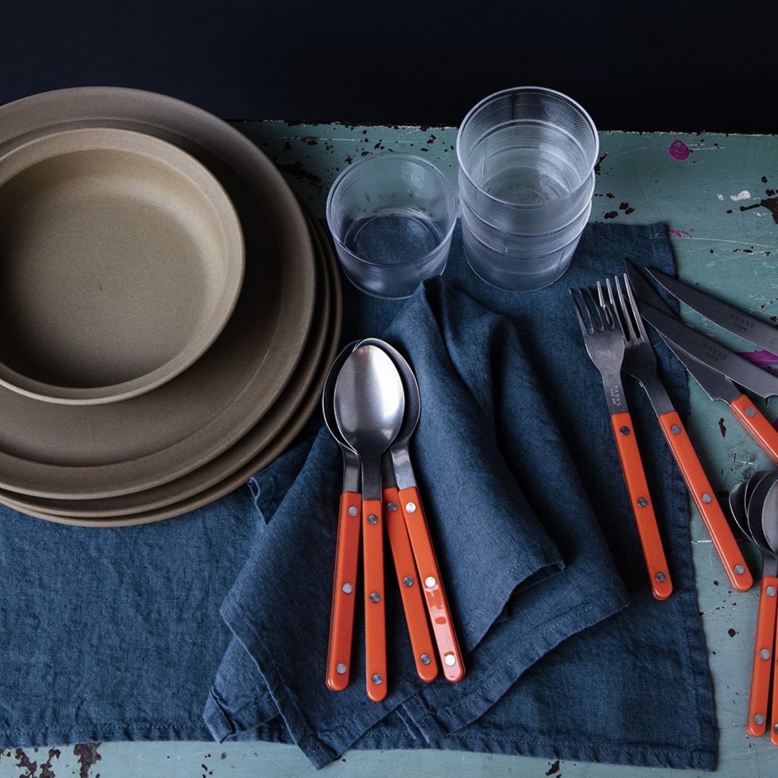 Bistrot Vintage Uni, Orange - Fourchette de table