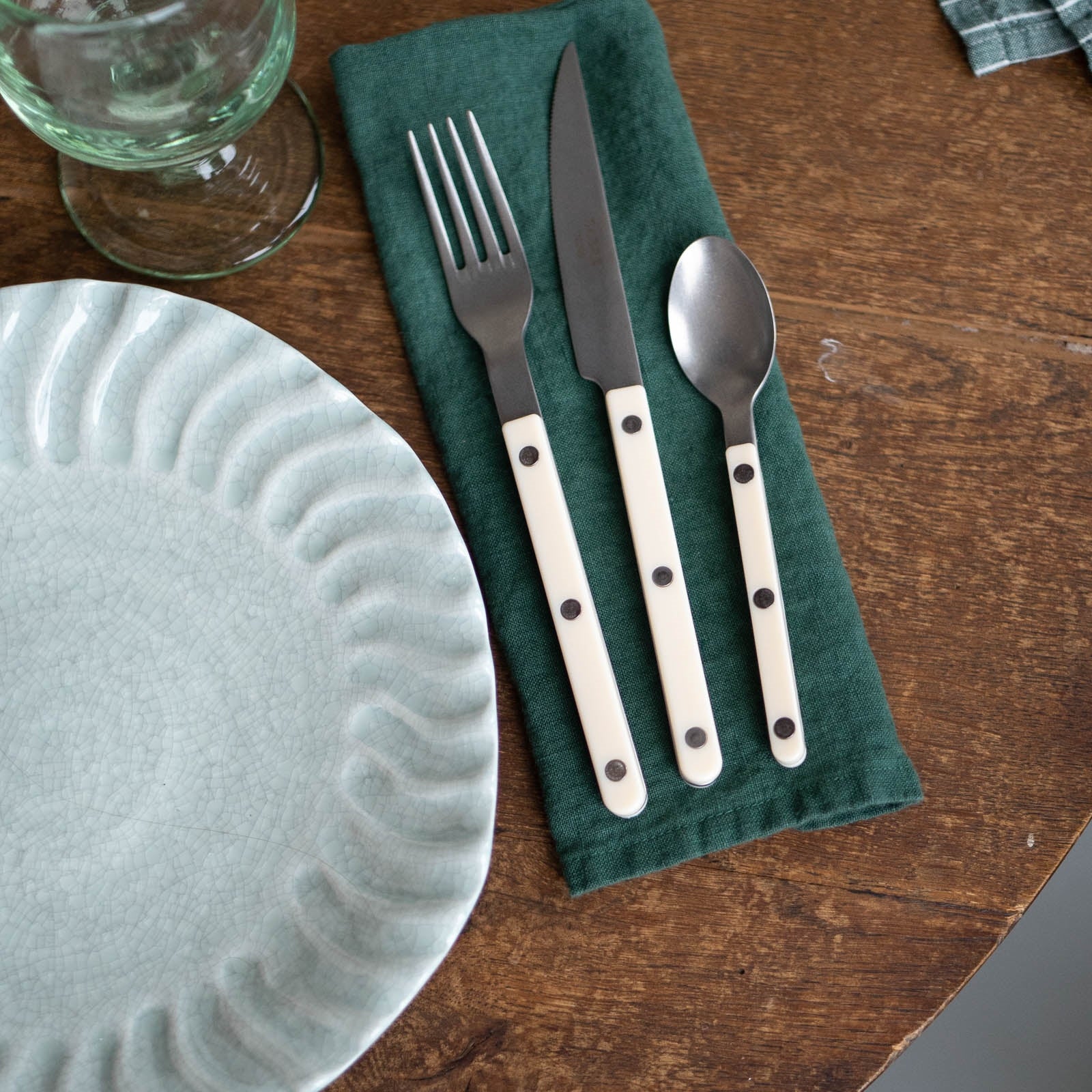 Bistrot Vintage Effen, Ivoor - theelepel