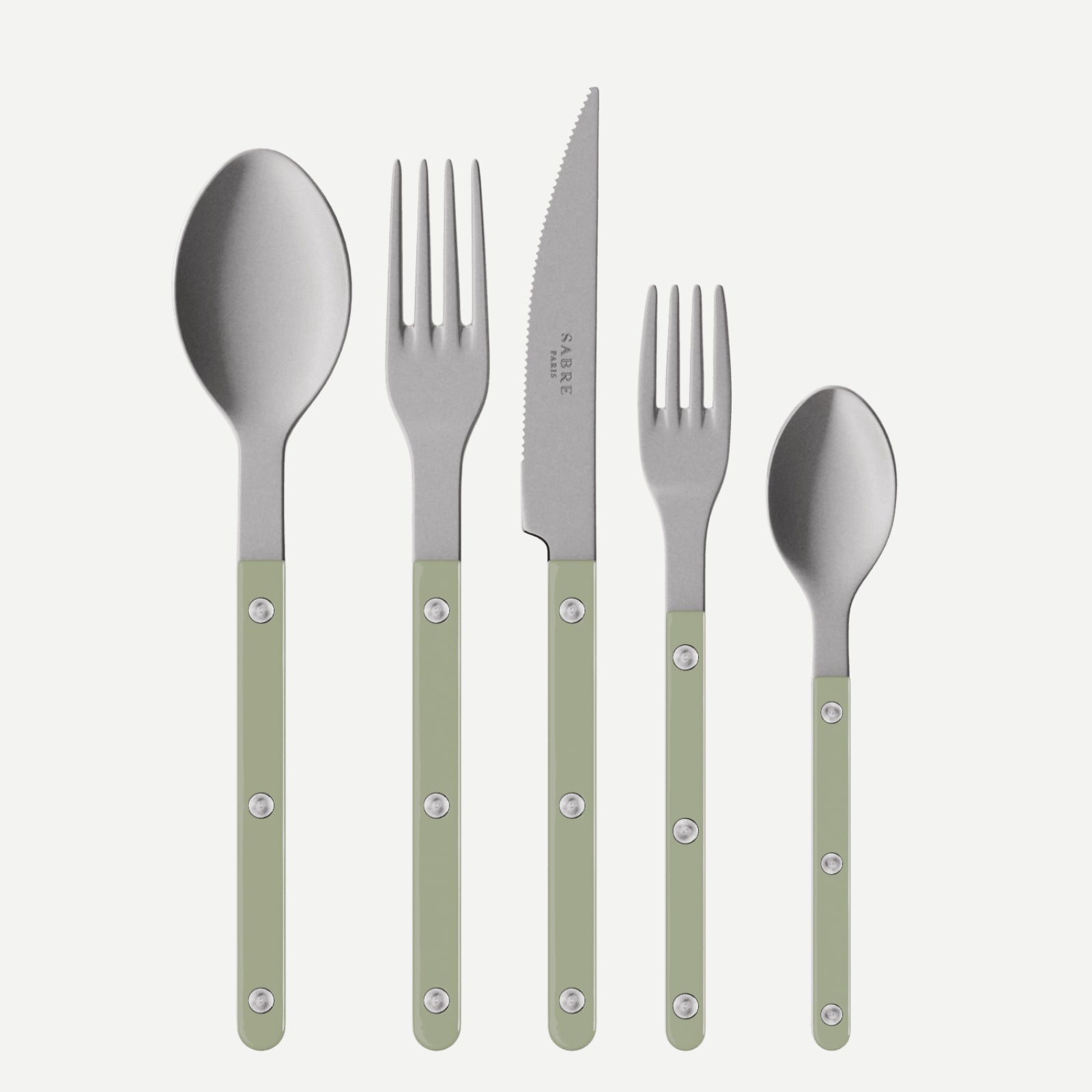 Bistrot Vintage Solid, Asparagus - 5 pieces cutlery set