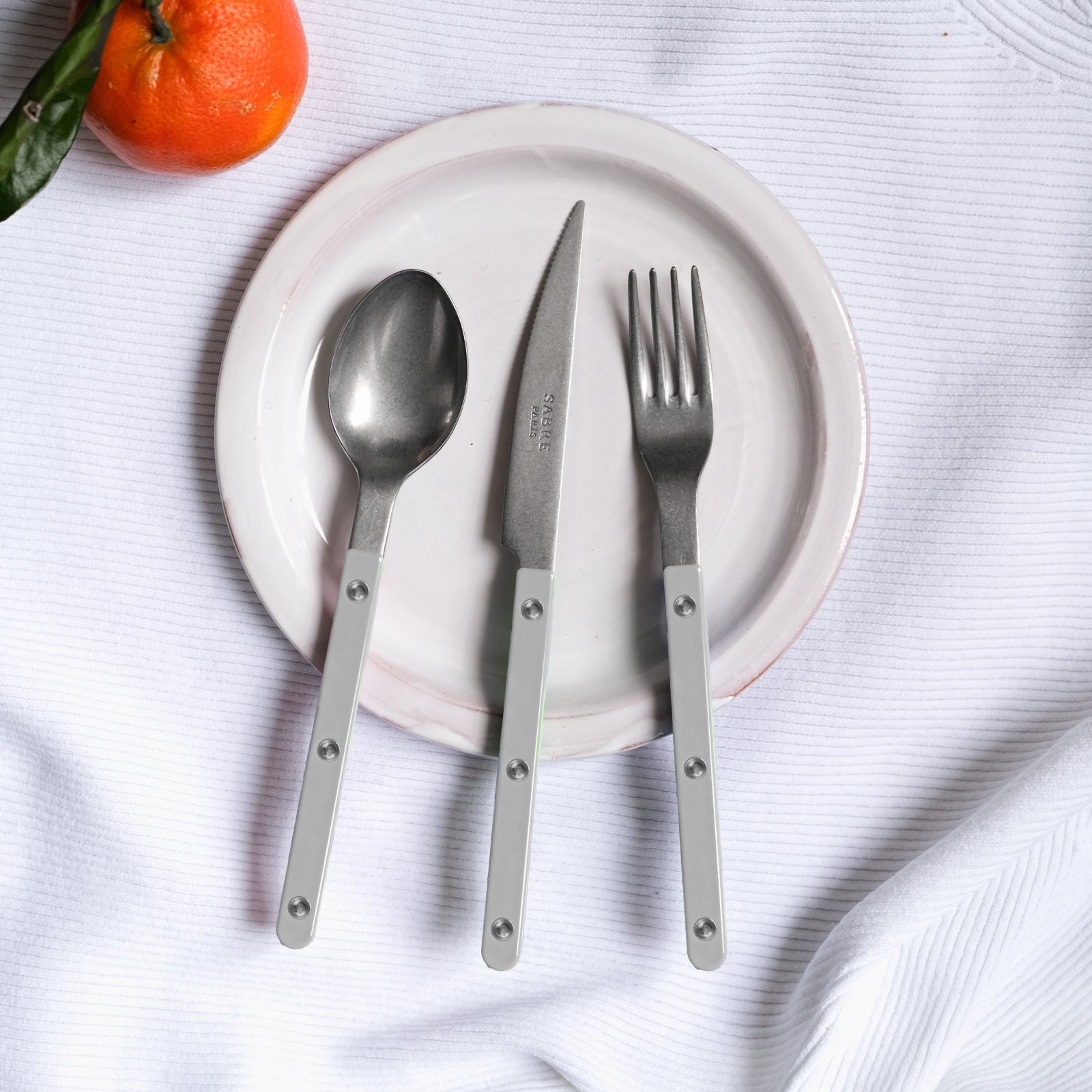 Bistrot Vintage Effen, Grijs - dessertlepel