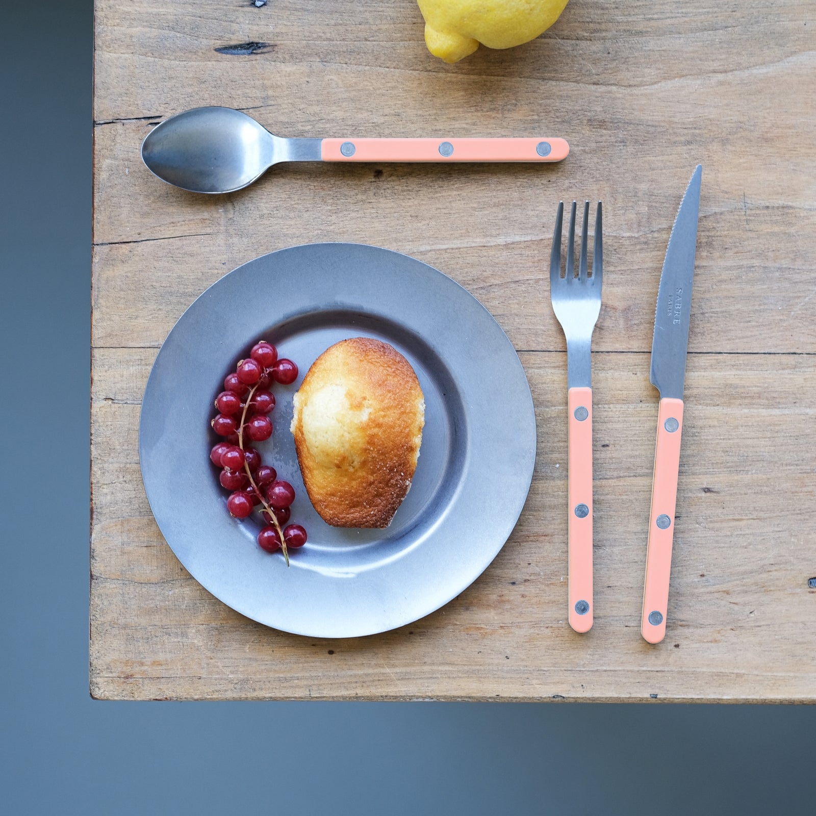 Bistrot Vintage Uni, Rose nude - Cuillère à dessert