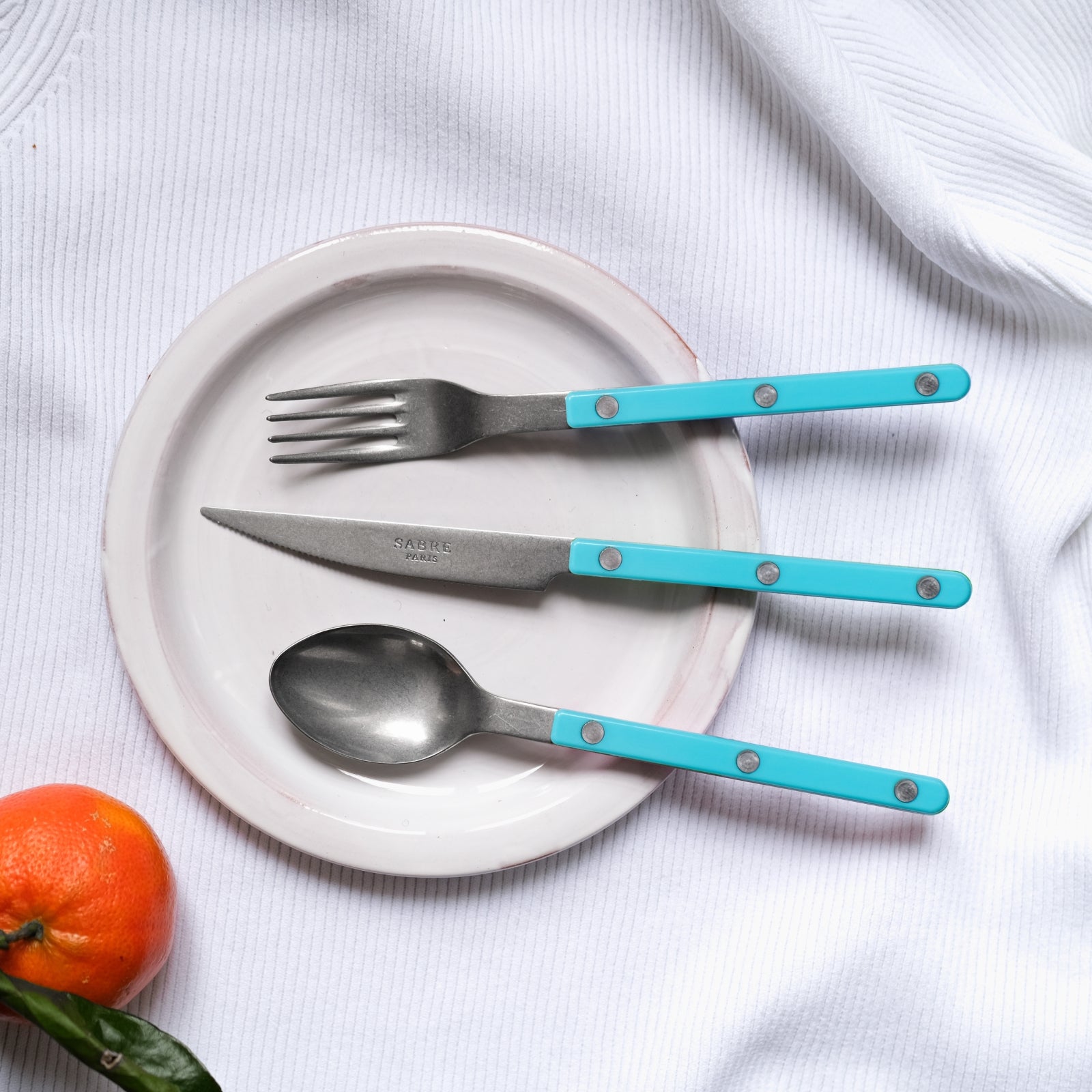 Bistrot Vintage Solid, Turquoise - Salad fork