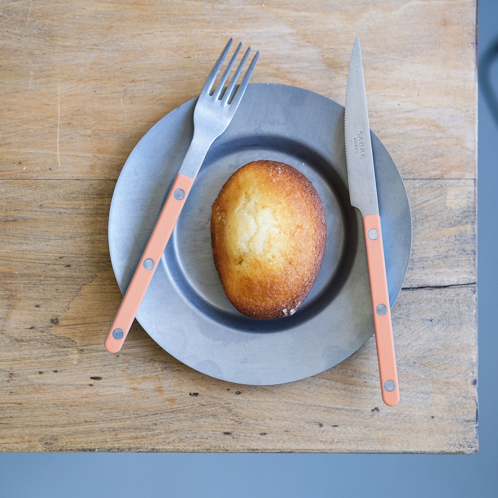 Bistrot Vintage Uni, Rose nude - Fourchette à dessert