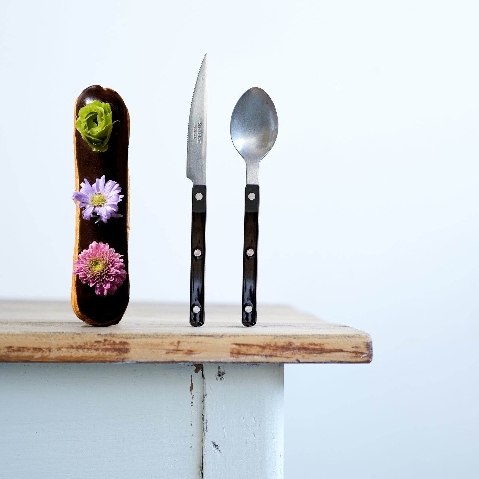 Bistrot Vintage Solid, Schwarz - Dessertmesser