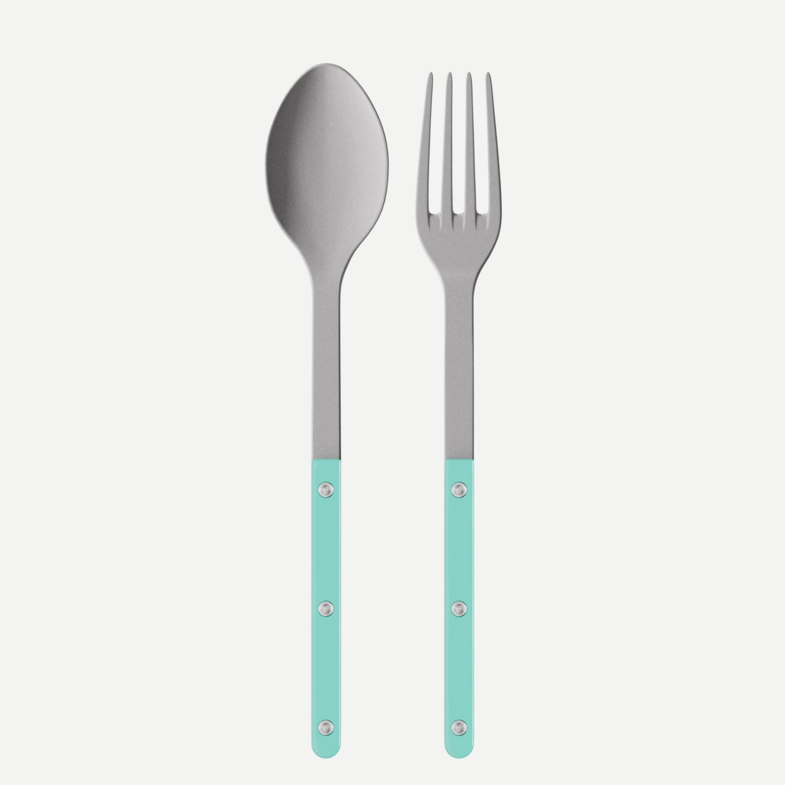 Bistrot Vintage Uni, Turquoise - Couverts de service