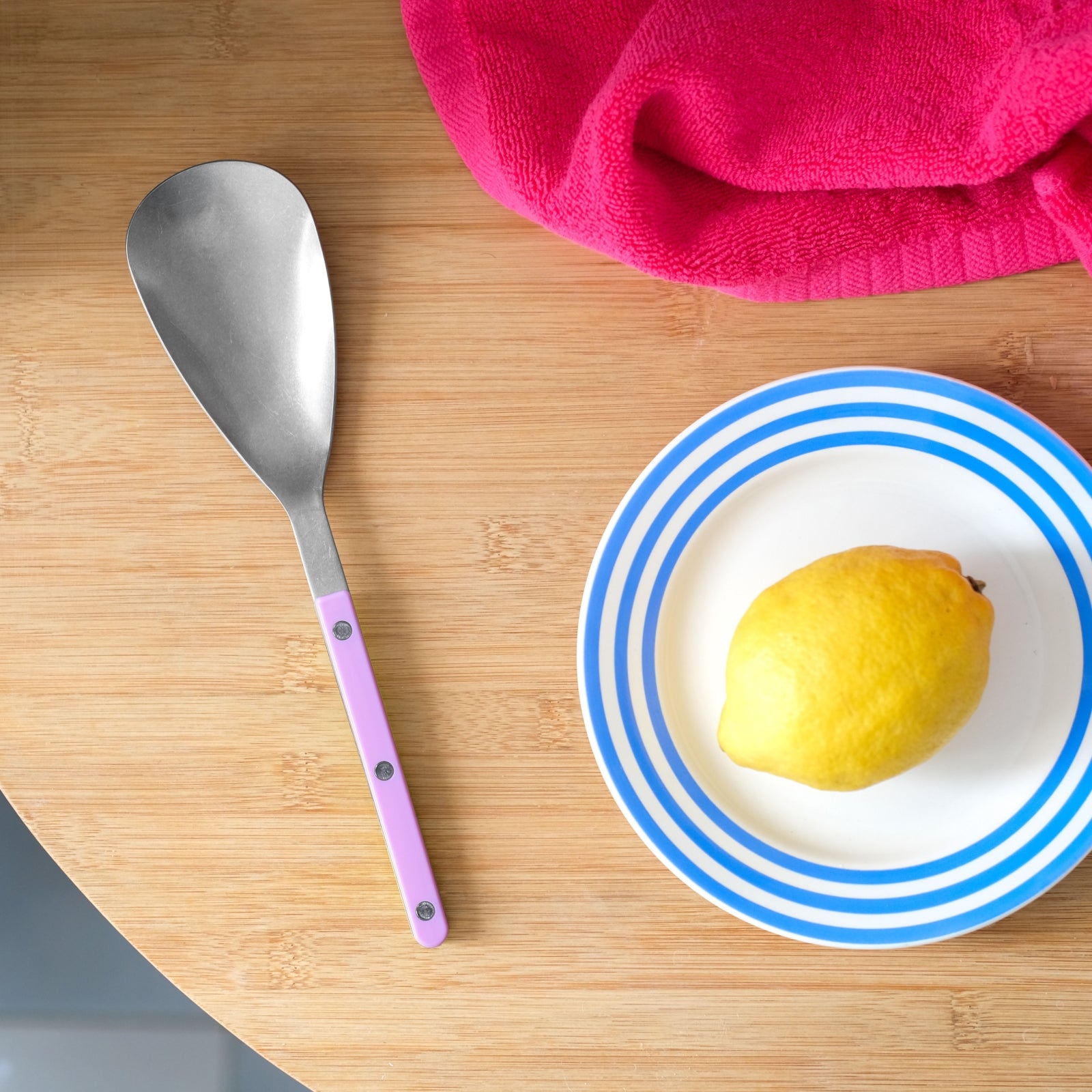 Bistrot Vintage Uni, Rose - Cuillère à riz