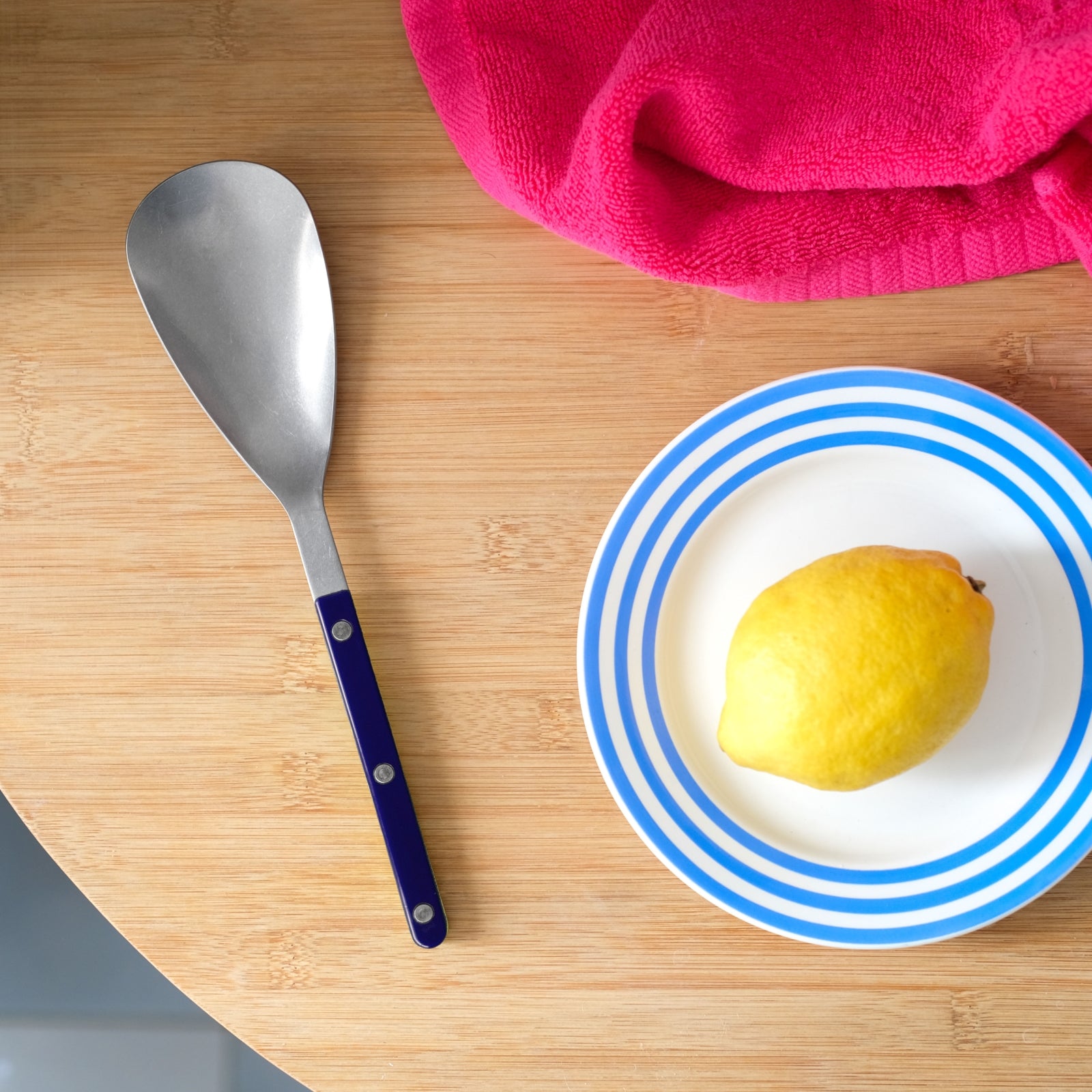 Bistrot Vintage Uni, Bleu marine - Cuillère à riz