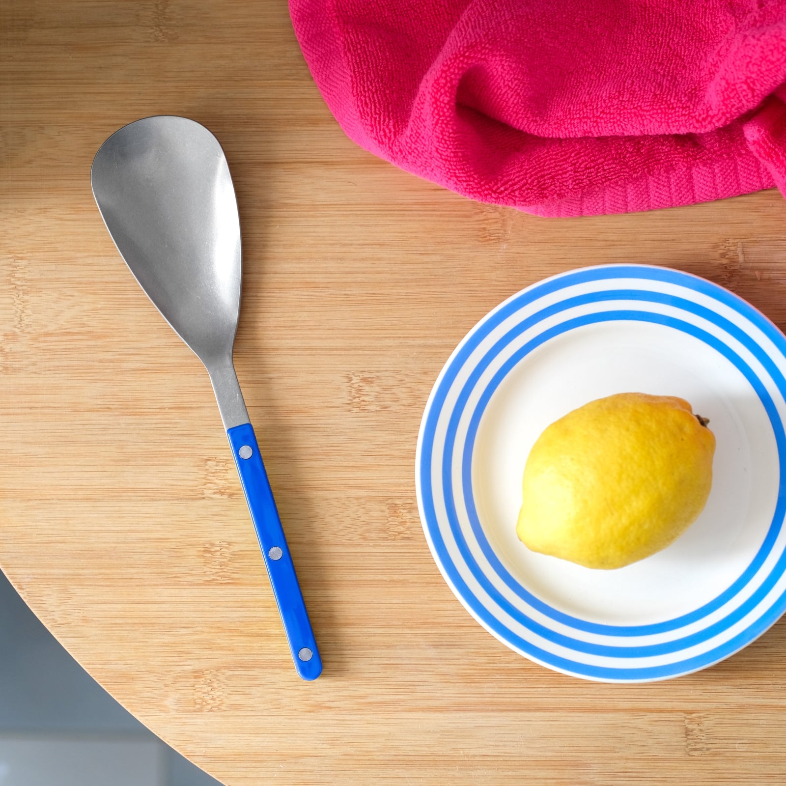 Bistrot Vintage Uni, Bleu outremer - Cuillère à riz