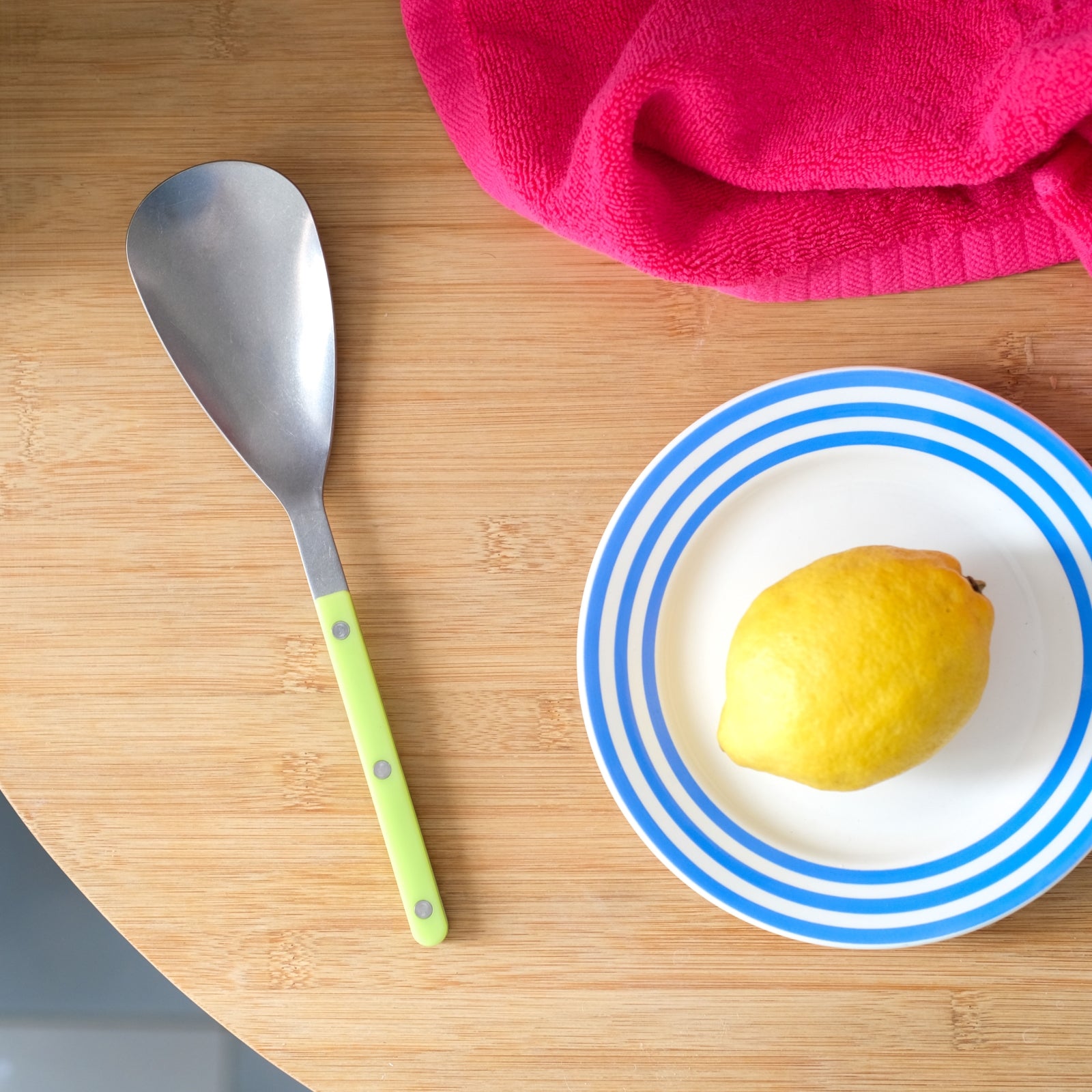 Bistrot Vintage Uni, Lime - Cuillère à riz