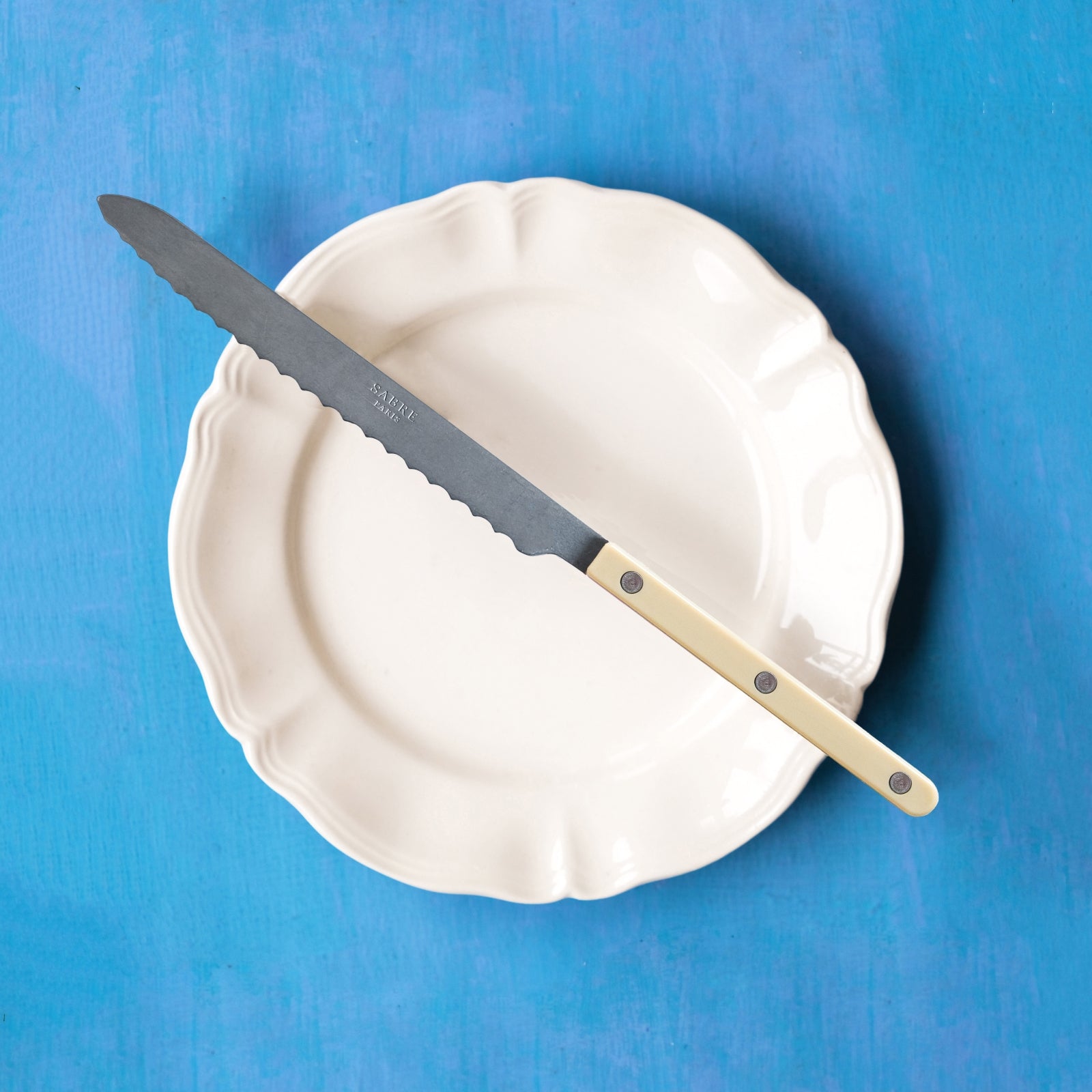 Bistrot Vintage Uni, Ivoire - Couteau à pain