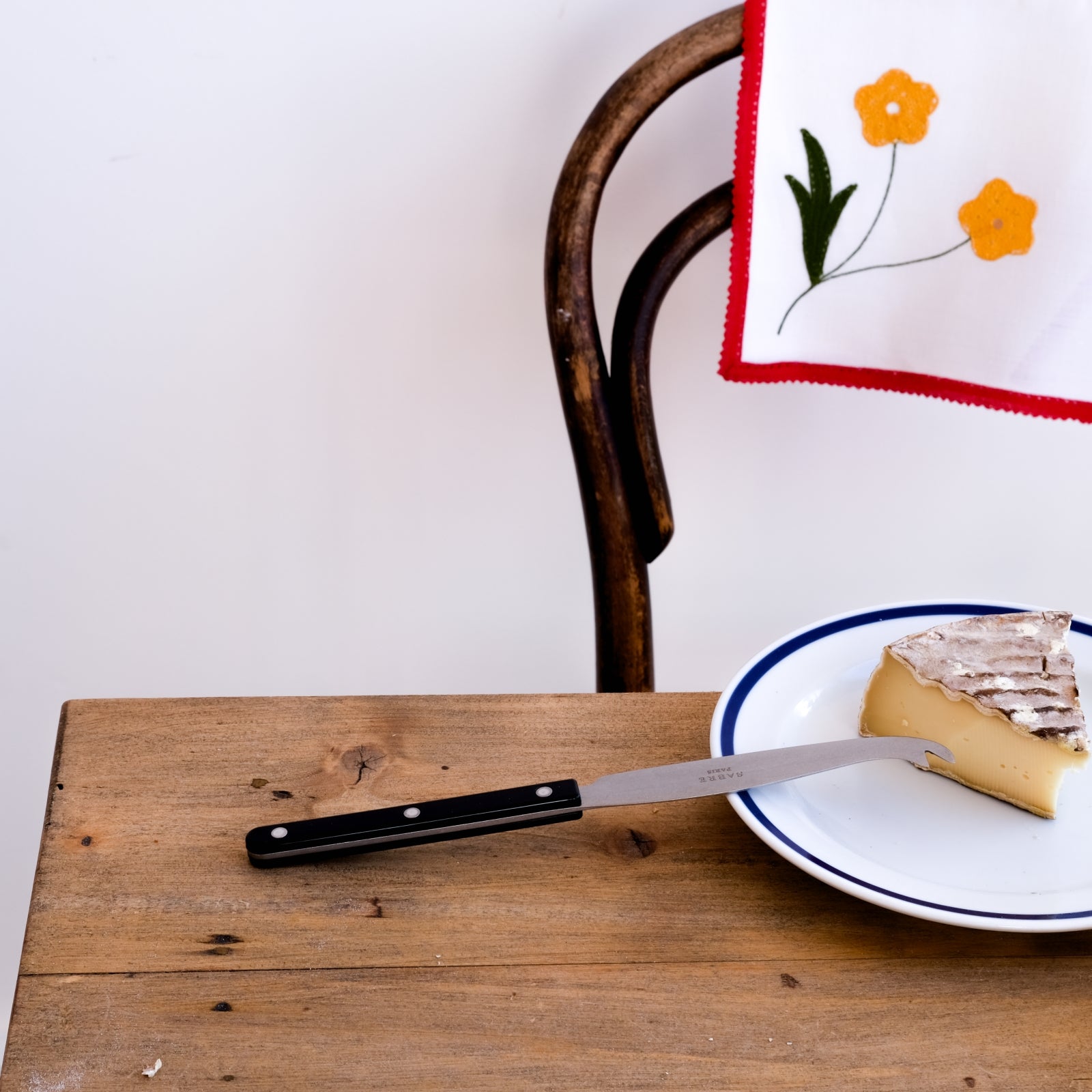 Bistrot Vintage Uni, Noir - Couteau à fromage GM