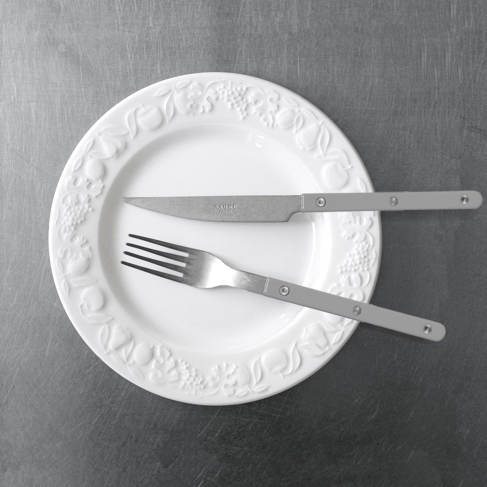 Bistrot Vintage Effen, Grijs - 24-delig bestekset