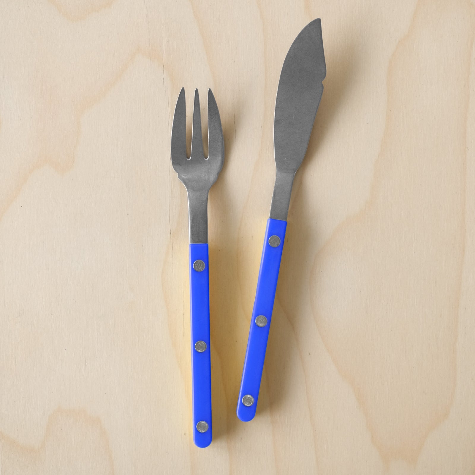 Bistrot Vintage Uni, Bleu outremer - Couverts à poisson