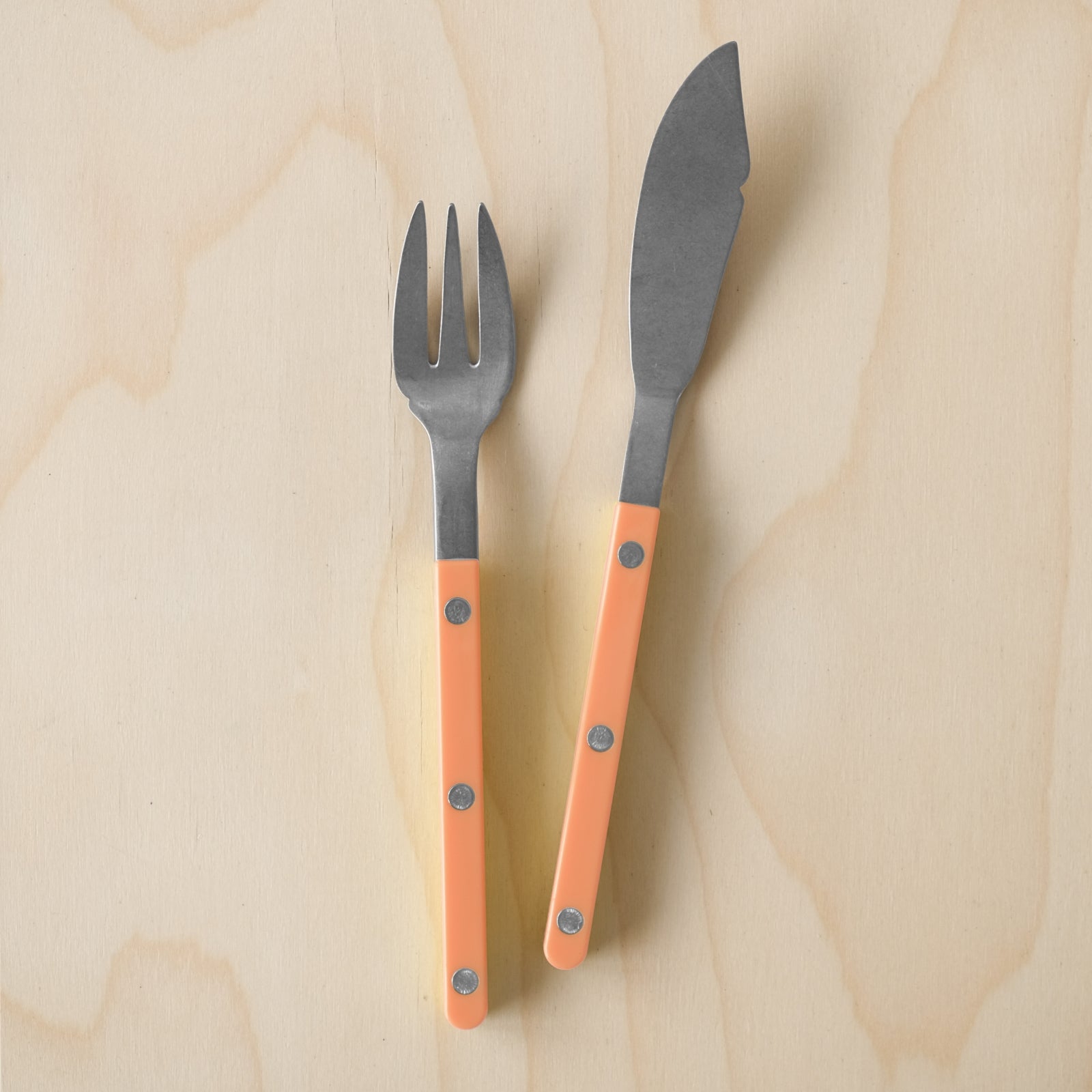 Bistrot Vintage Uni, Rose nude - Couverts à poisson