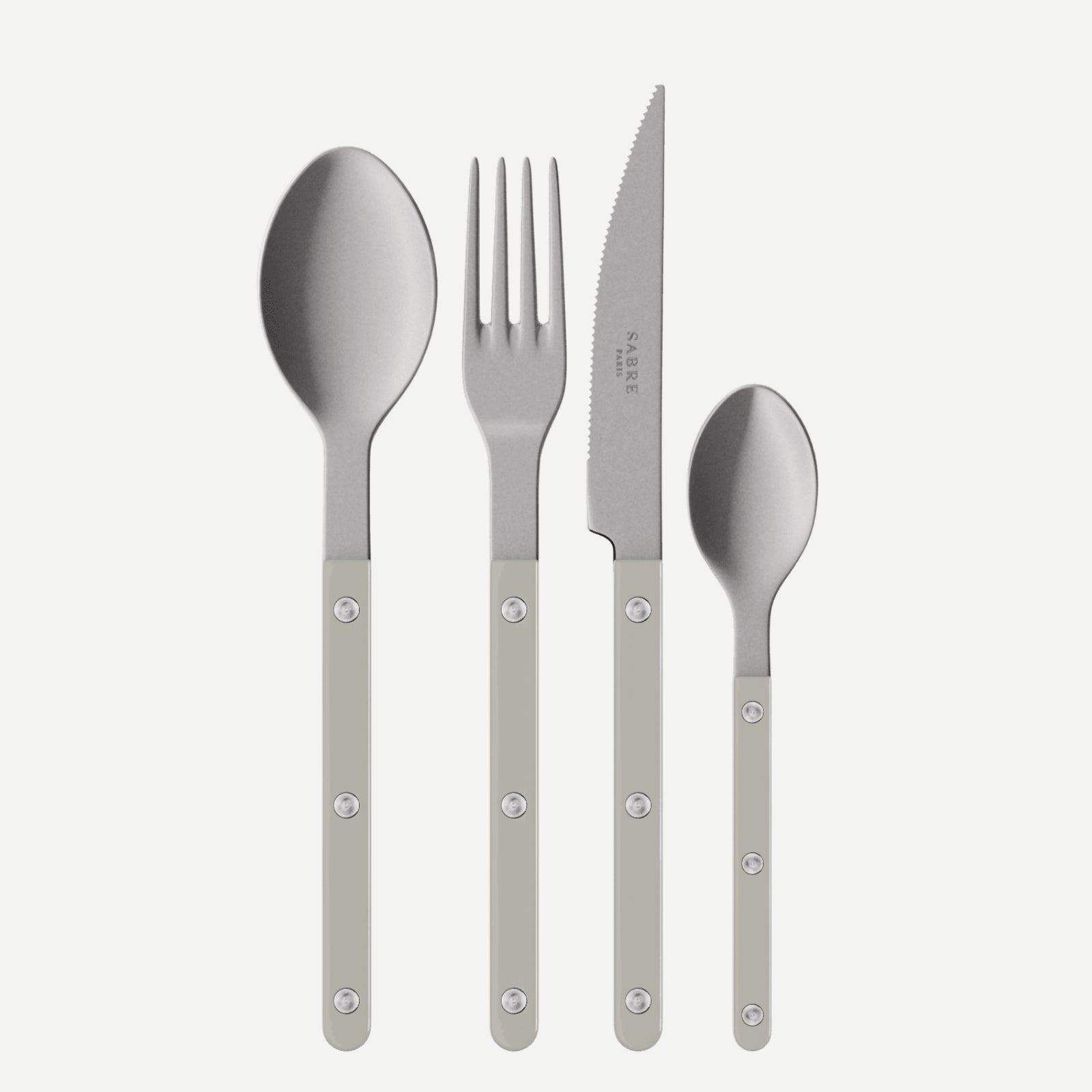 Bistrot Vintage Solid, Grey - 4 pieces cutlery set