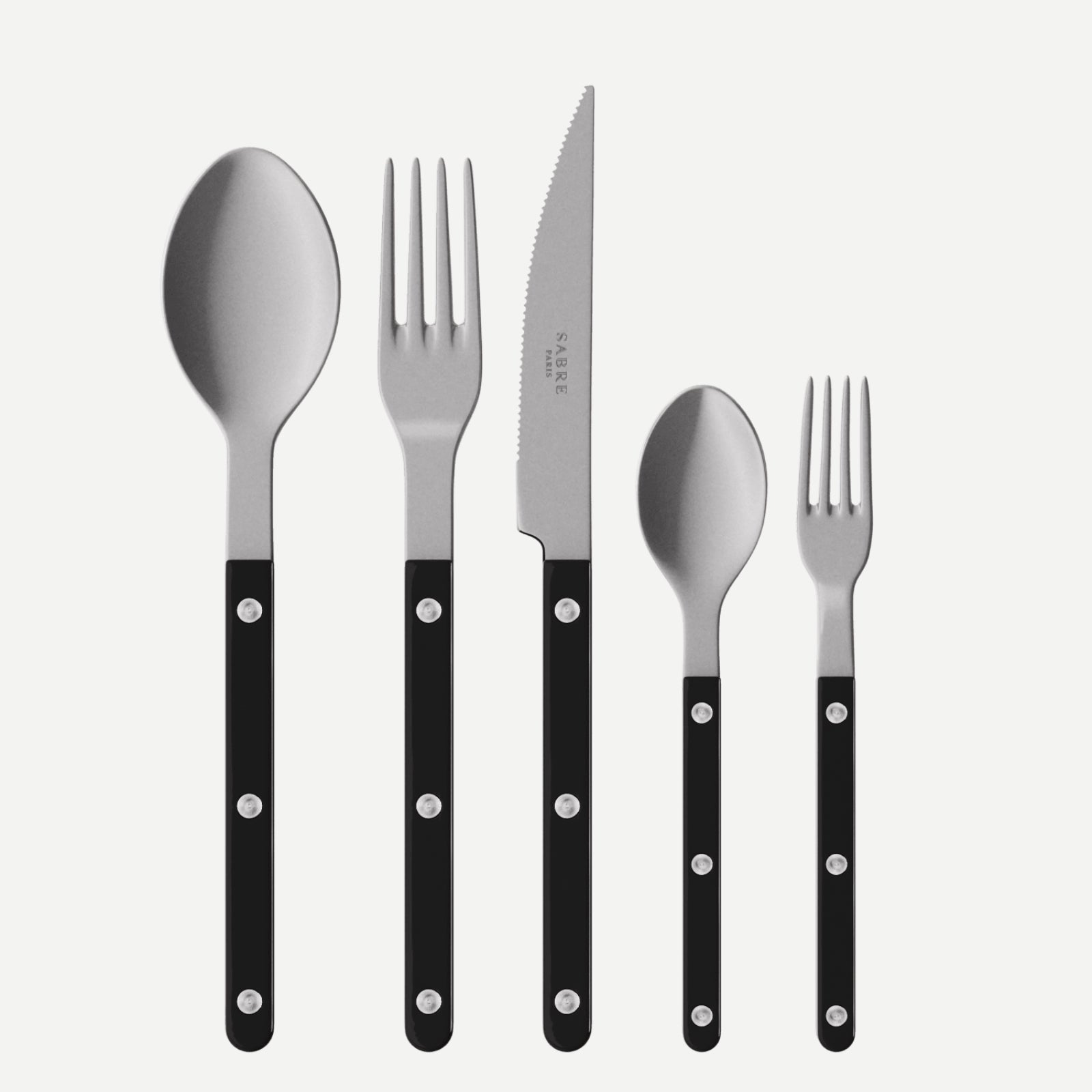 Bistrot Vintage Solid, Black - 5 pieces cutlery set