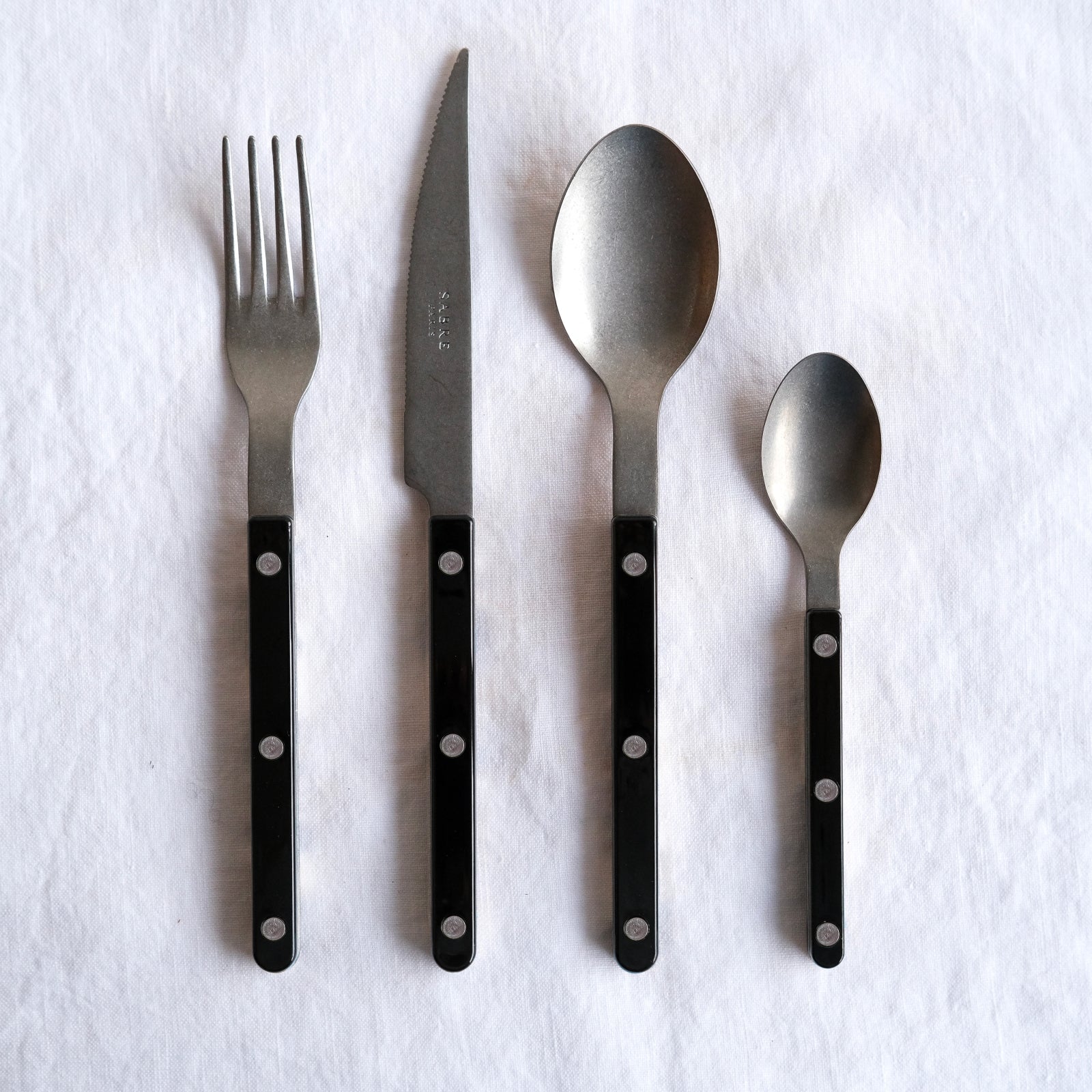 Bistrot Vintage Uni, Noir