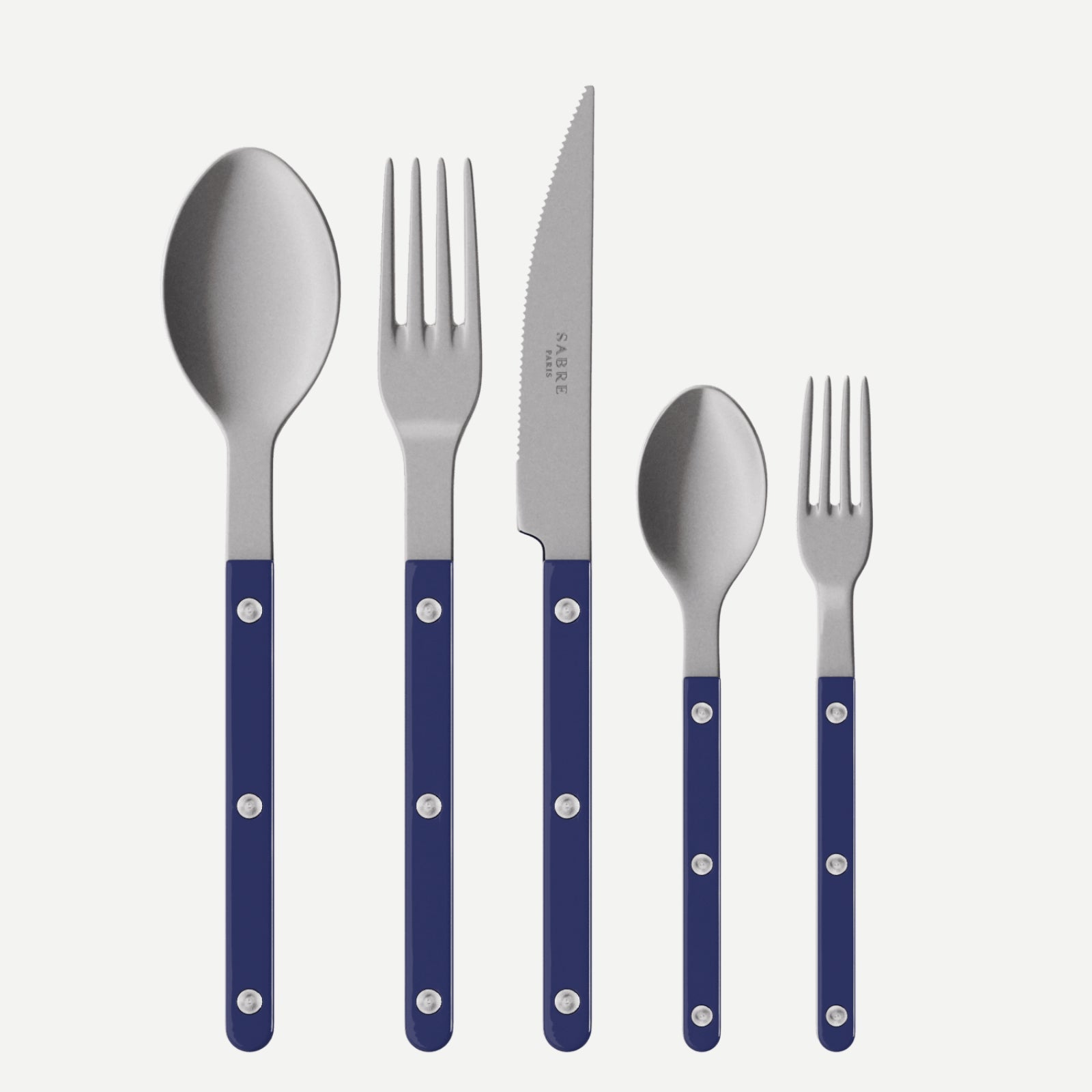 Bistrot Vintage Solid, Navy blau - Essbesteck-Set - 5-teilig
